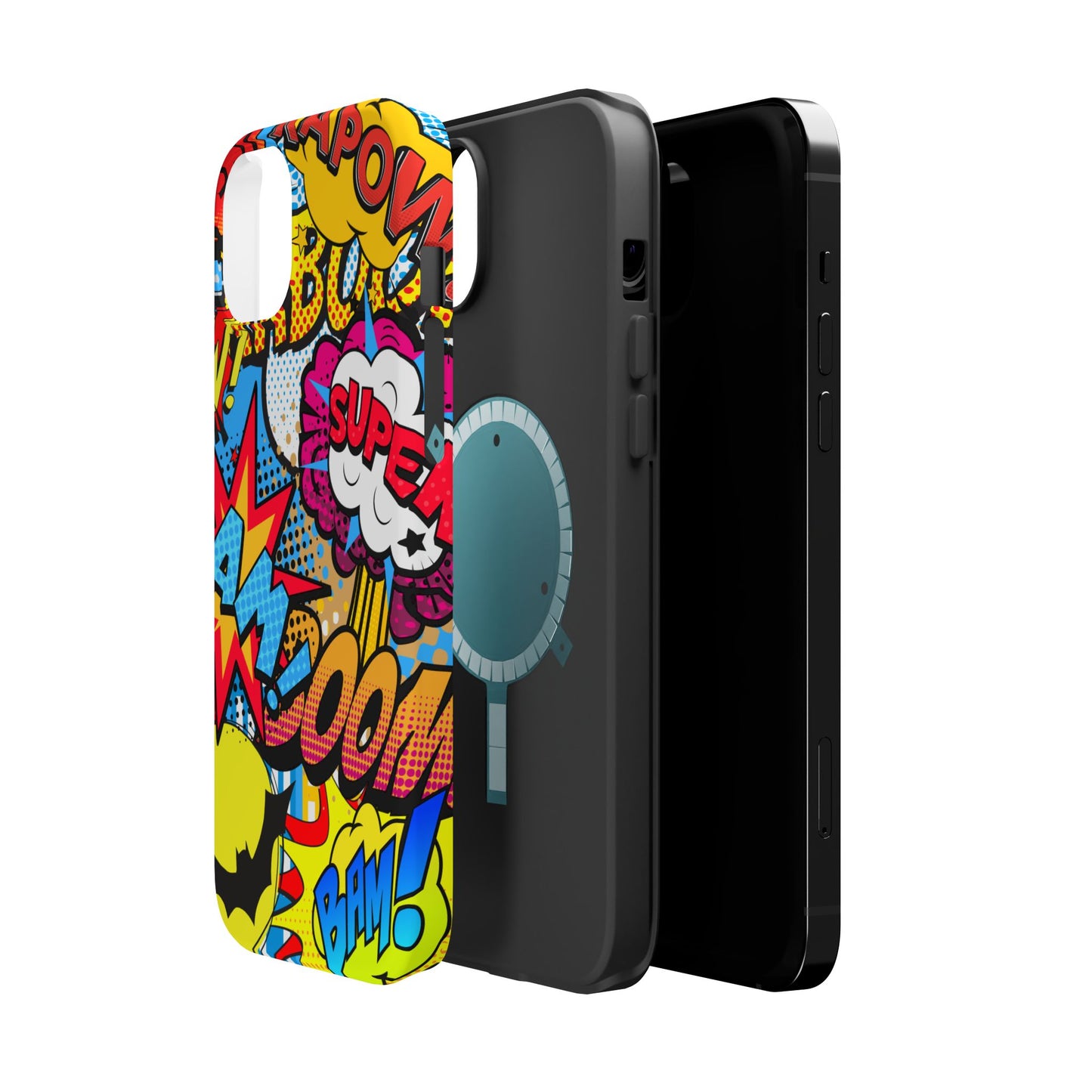 Comic Book Pop Art Phone Case - Magnetic Tough Cases for Superhero Lovers, Fun and Colorful Cell Cover
