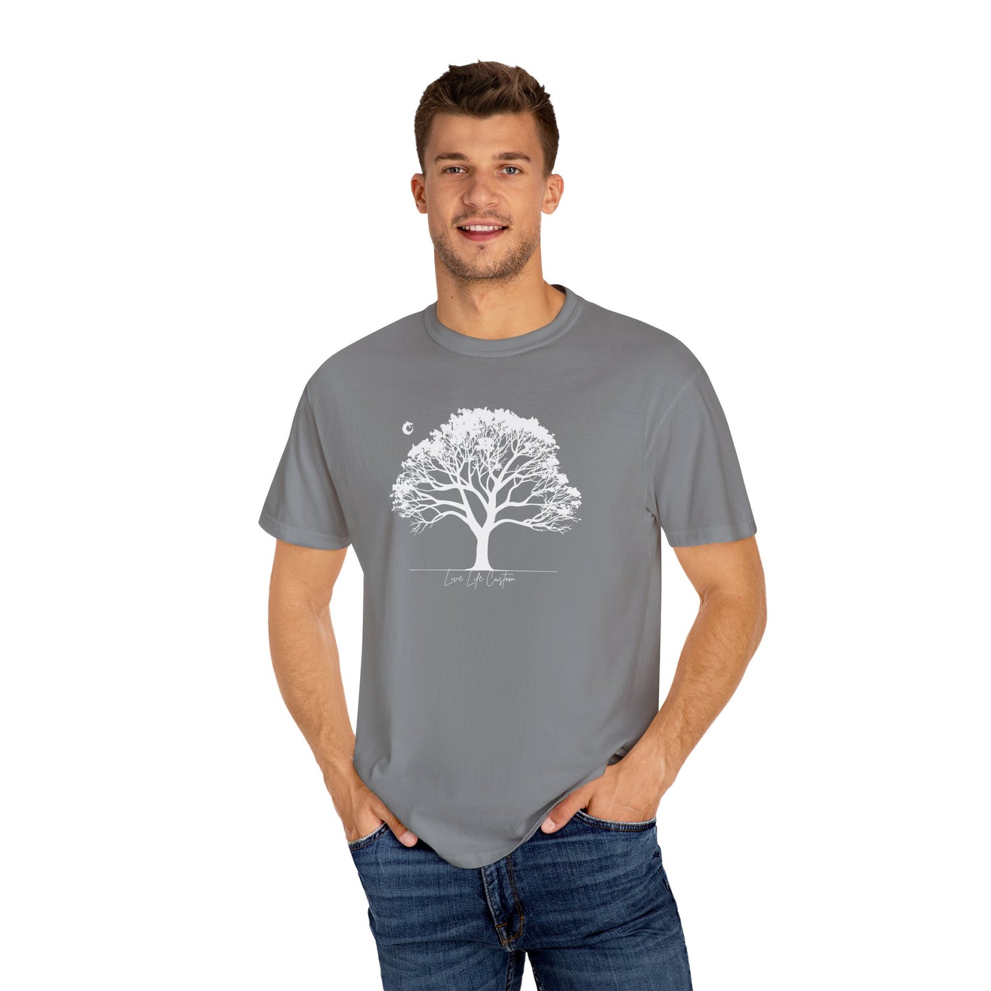 Garment-Dyed T-shirt - White Tree