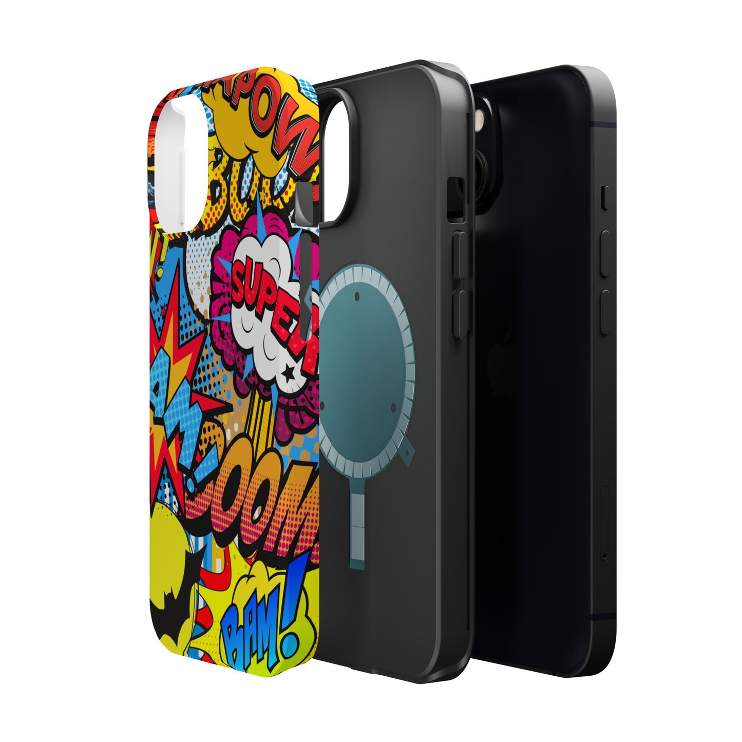 Comic Book Pop Art Phone Case - Magnetic Tough Cases for Superhero Lovers, Fun and Colorful Cell Cover