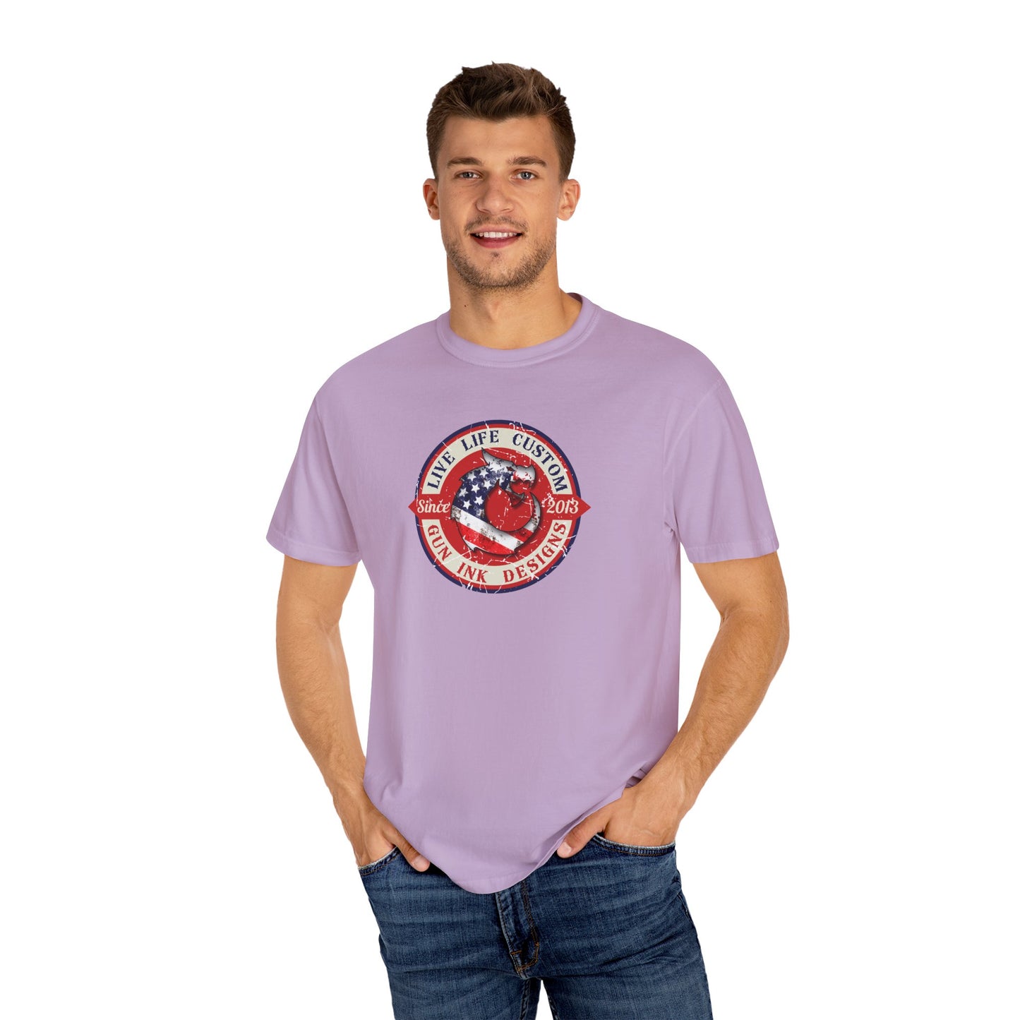 Garment-Dyed T-shirt - LLC Red Circle