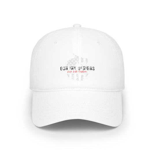 Low Profile Baseball Cap - Gray Flag Dragon