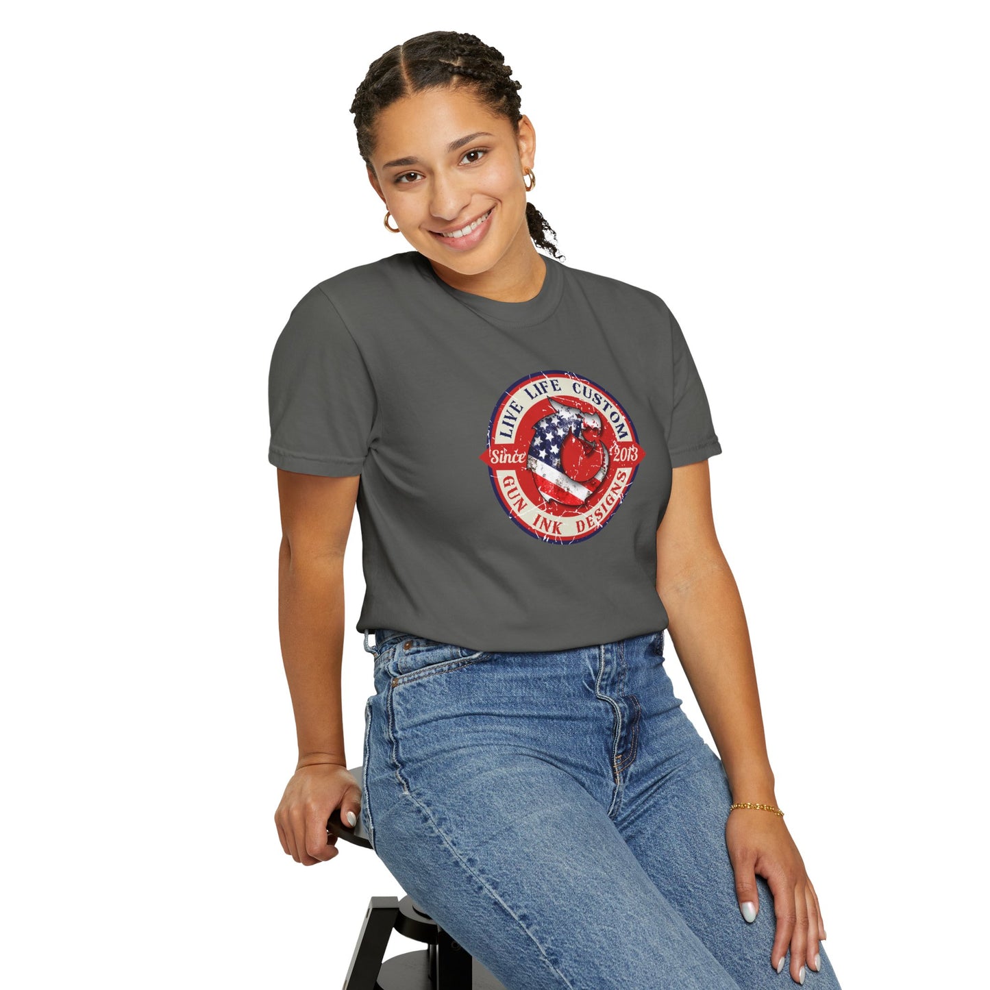 Garment-Dyed T-shirt - LLC Red Circle