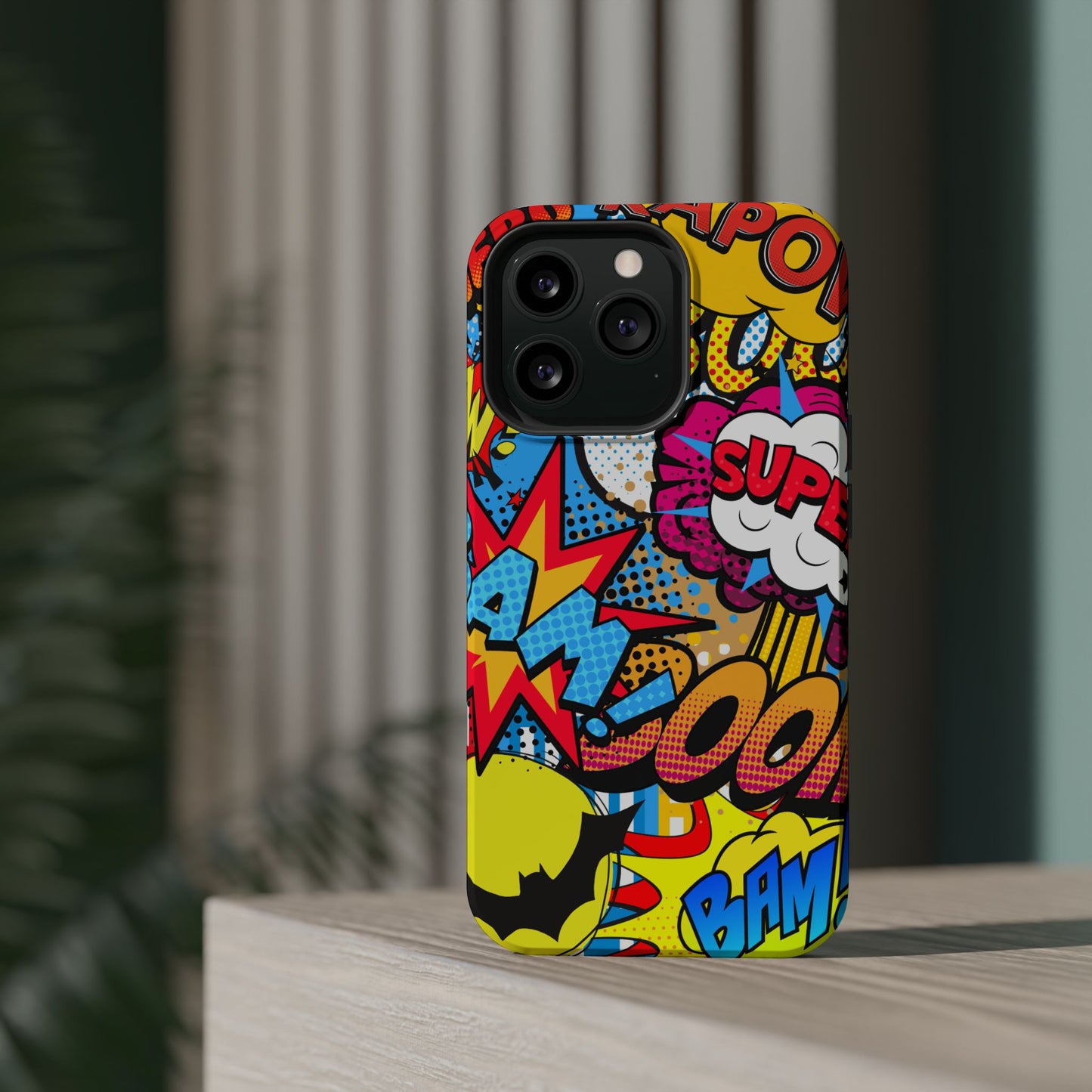 Comic Book Pop Art Phone Case - Magnetic Tough Cases for Superhero Lovers, Fun and Colorful Cell Cover