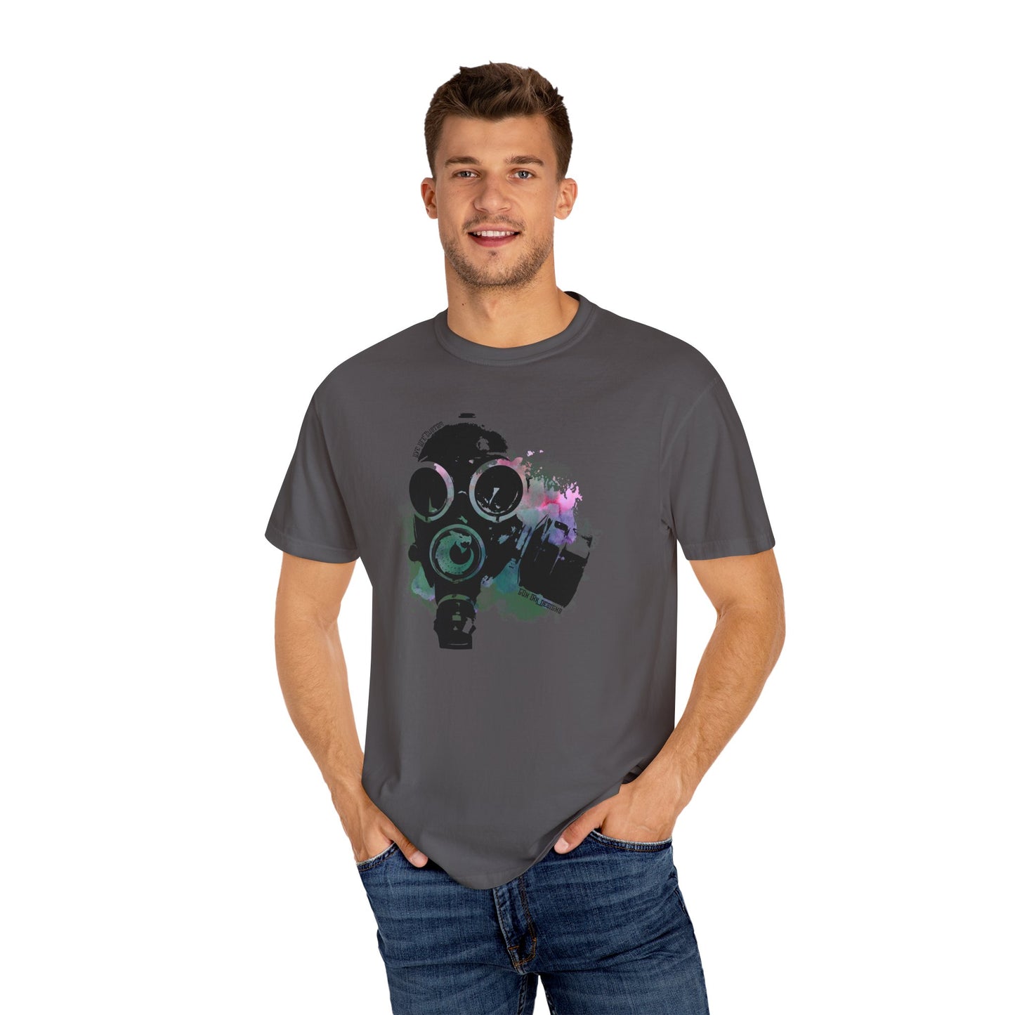 Garment-Dyed T-shirt - Gas Mask 1