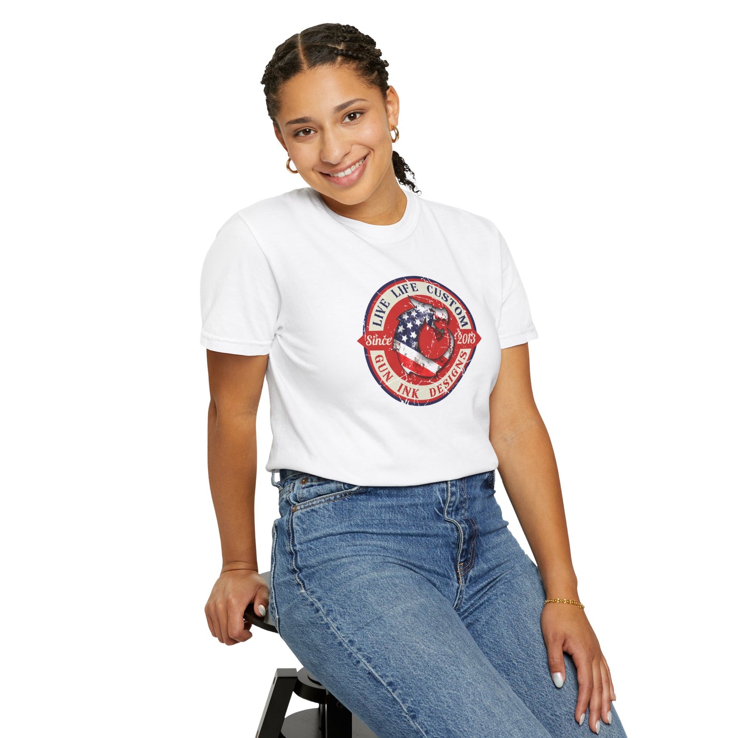 Garment-Dyed T-shirt - LLC Red Circle