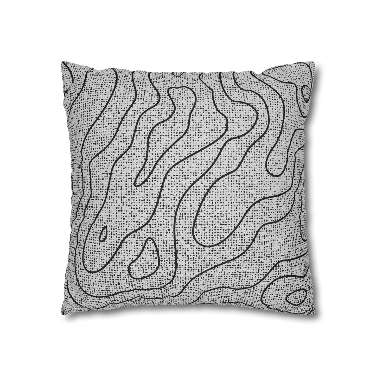 Spun Polyester Square Pillowcase - White Tree