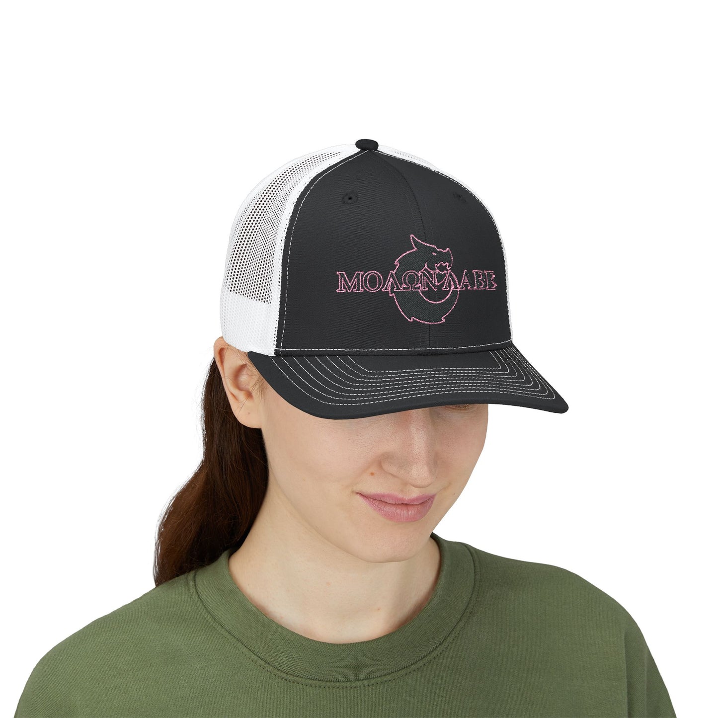 Snapback Trucker Cap - Molon Labe Pink Stitch
