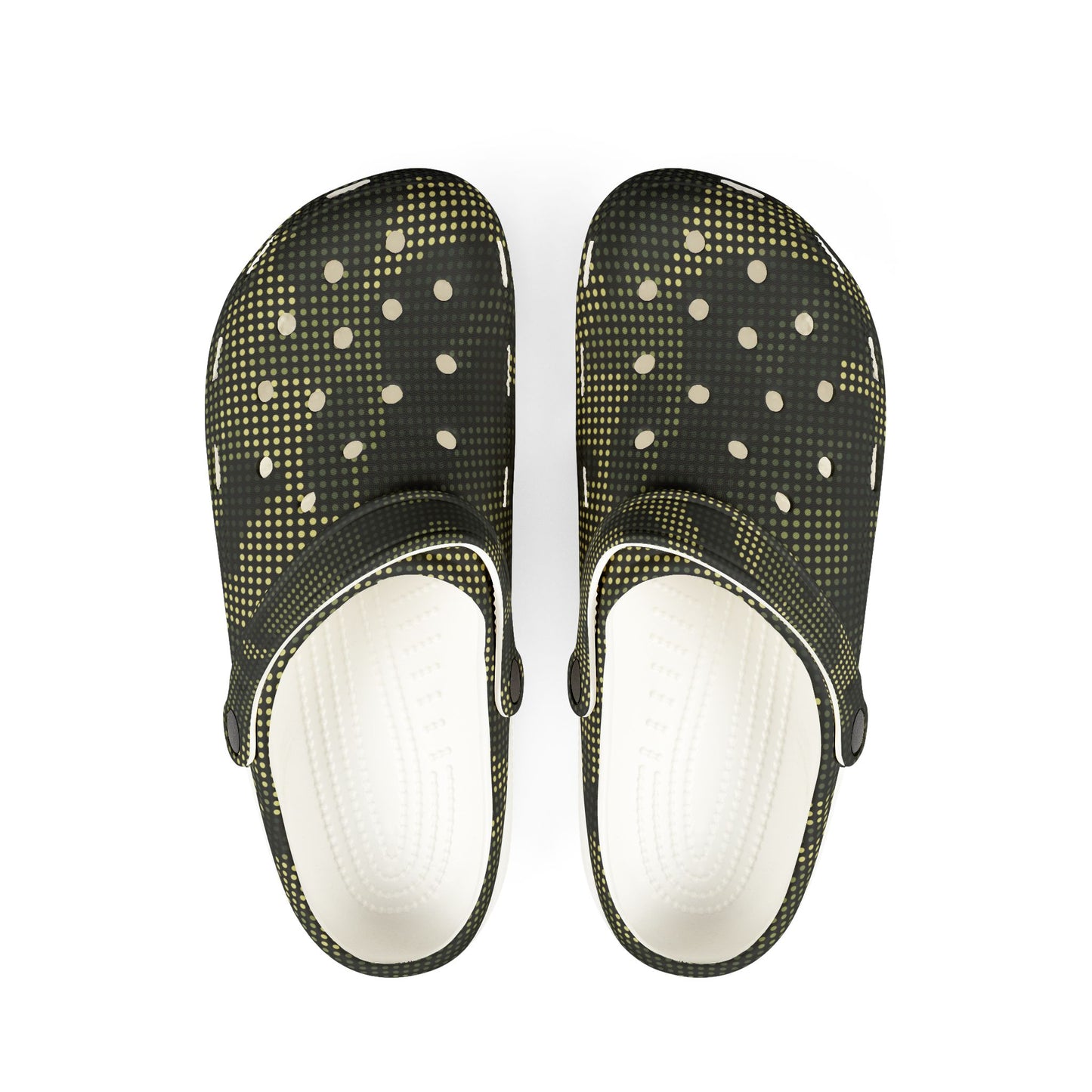 Trendy EVA Foam Rubber Clogs - Dark Green dot camo