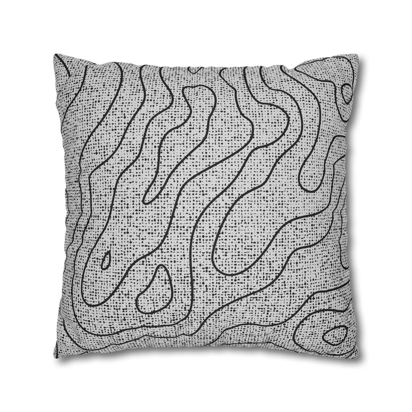 Spun Polyester Square Pillowcase - White Tree
