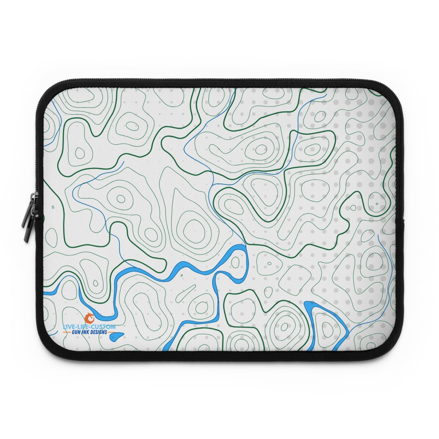 Topography Laptop Sleeve | Eco-Friendly Tech Case, Gift for Him/Her, Travel Accessory, Modern Design