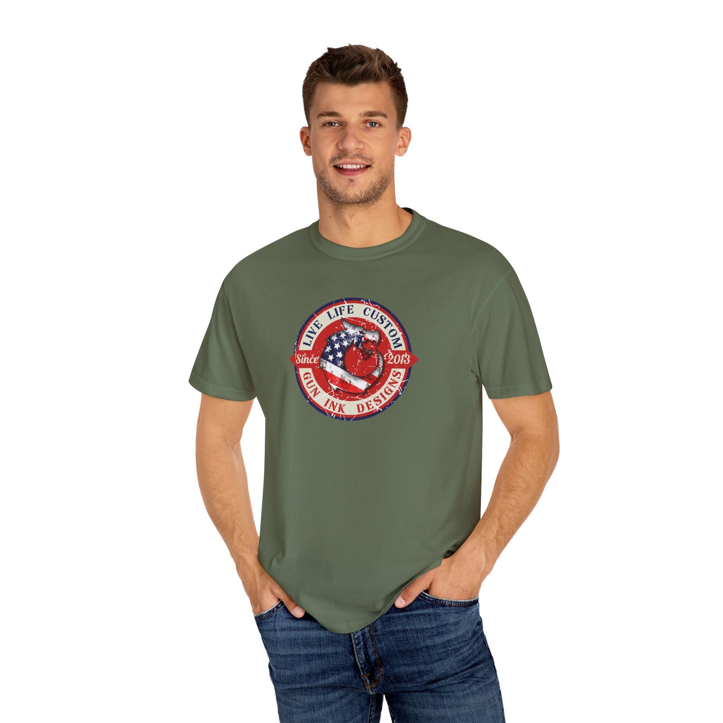 Garment-Dyed T-shirt - LLC Red Circle