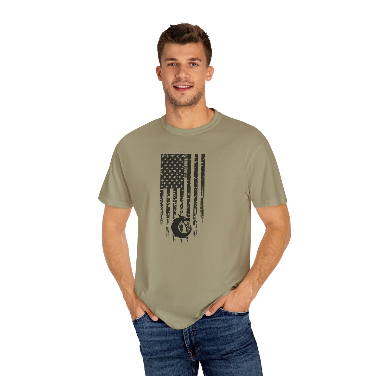 Garment-Dyed T-shirt - Distressed Flag