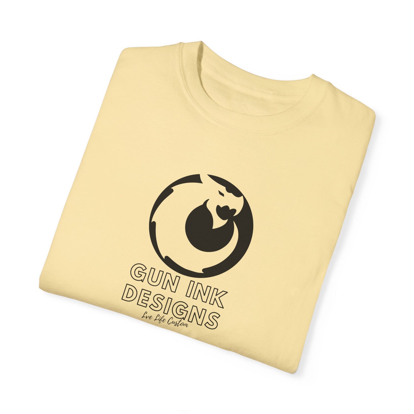 Garment-Dyed T-shirt - Black Circle Dragon