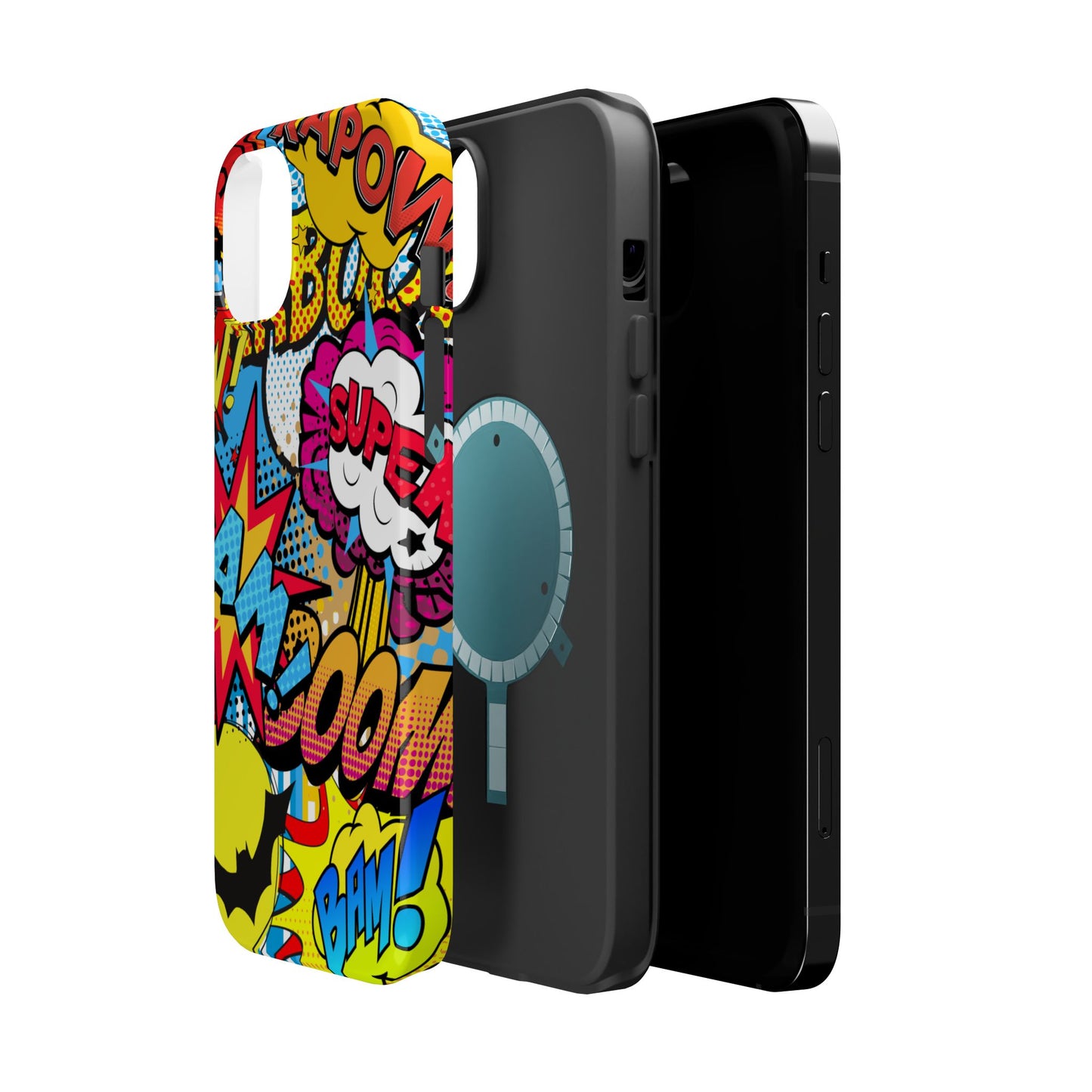 Comic Book Pop Art Phone Case - Magnetic Tough Cases for Superhero Lovers, Fun and Colorful Cell Cover