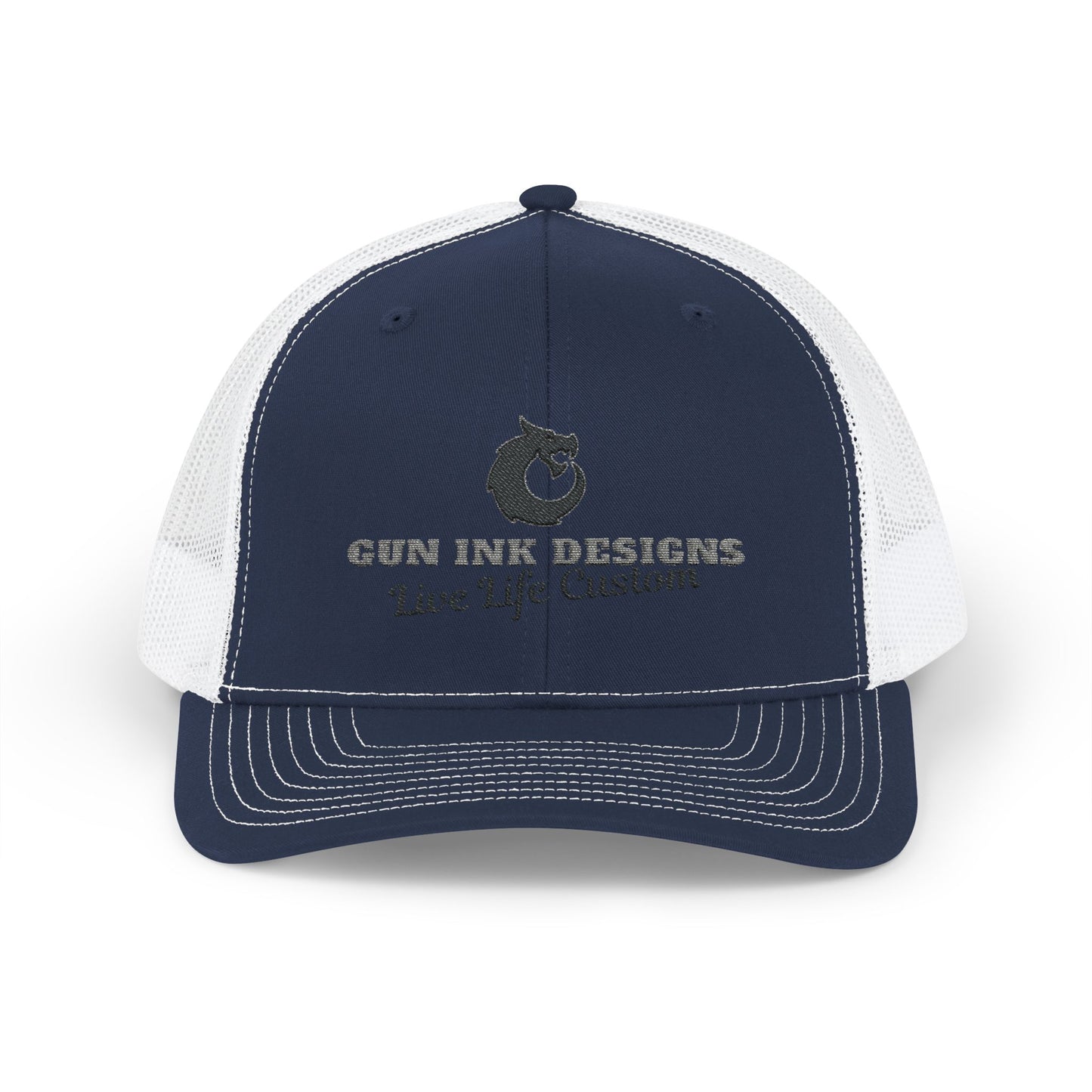Snapback Trucker Cap - Black and Gray Logo
