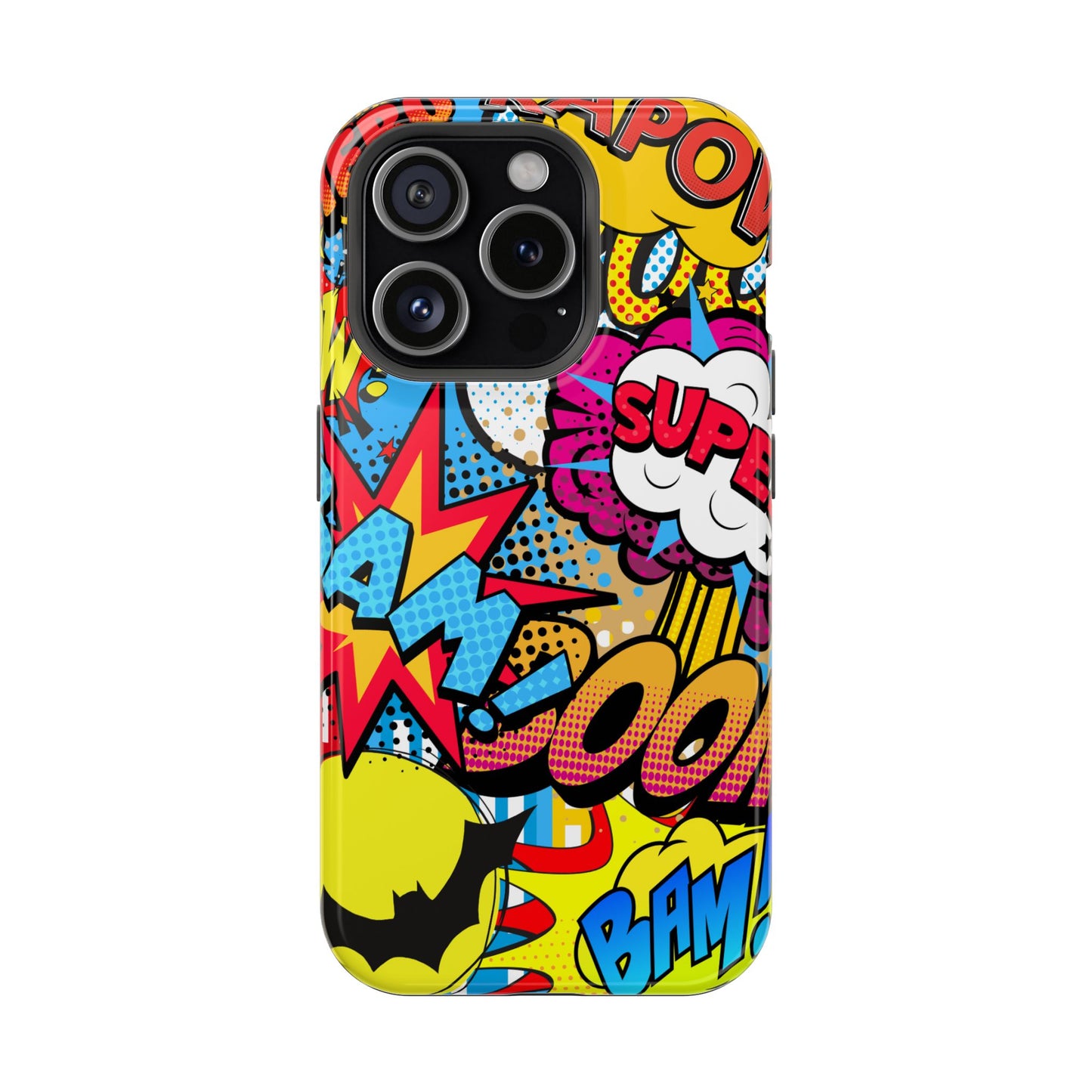 Comic Book Pop Art Phone Case - Magnetic Tough Cases for Superhero Lovers, Fun and Colorful Cell Cover