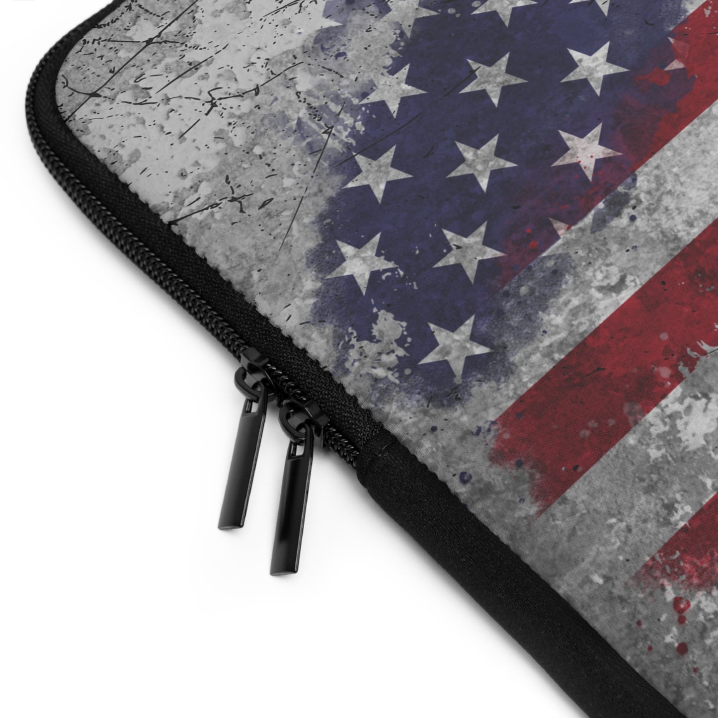 Vintage American Flag Laptop Sleeve, Patriotic Tech Case, College Student Gift, Stylish Electronics Bag