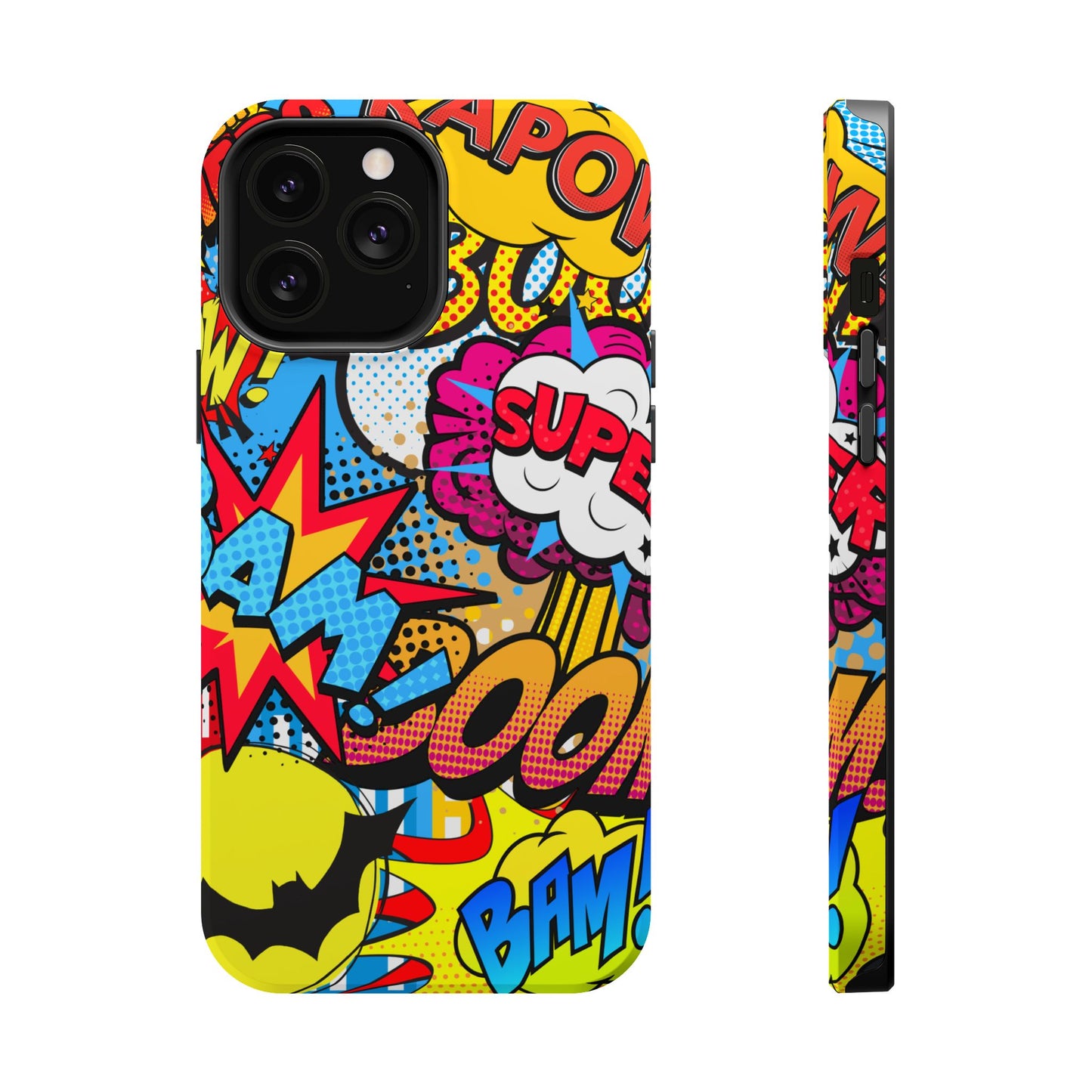 Comic Book Pop Art Phone Case - Magnetic Tough Cases for Superhero Lovers, Fun and Colorful Cell Cover