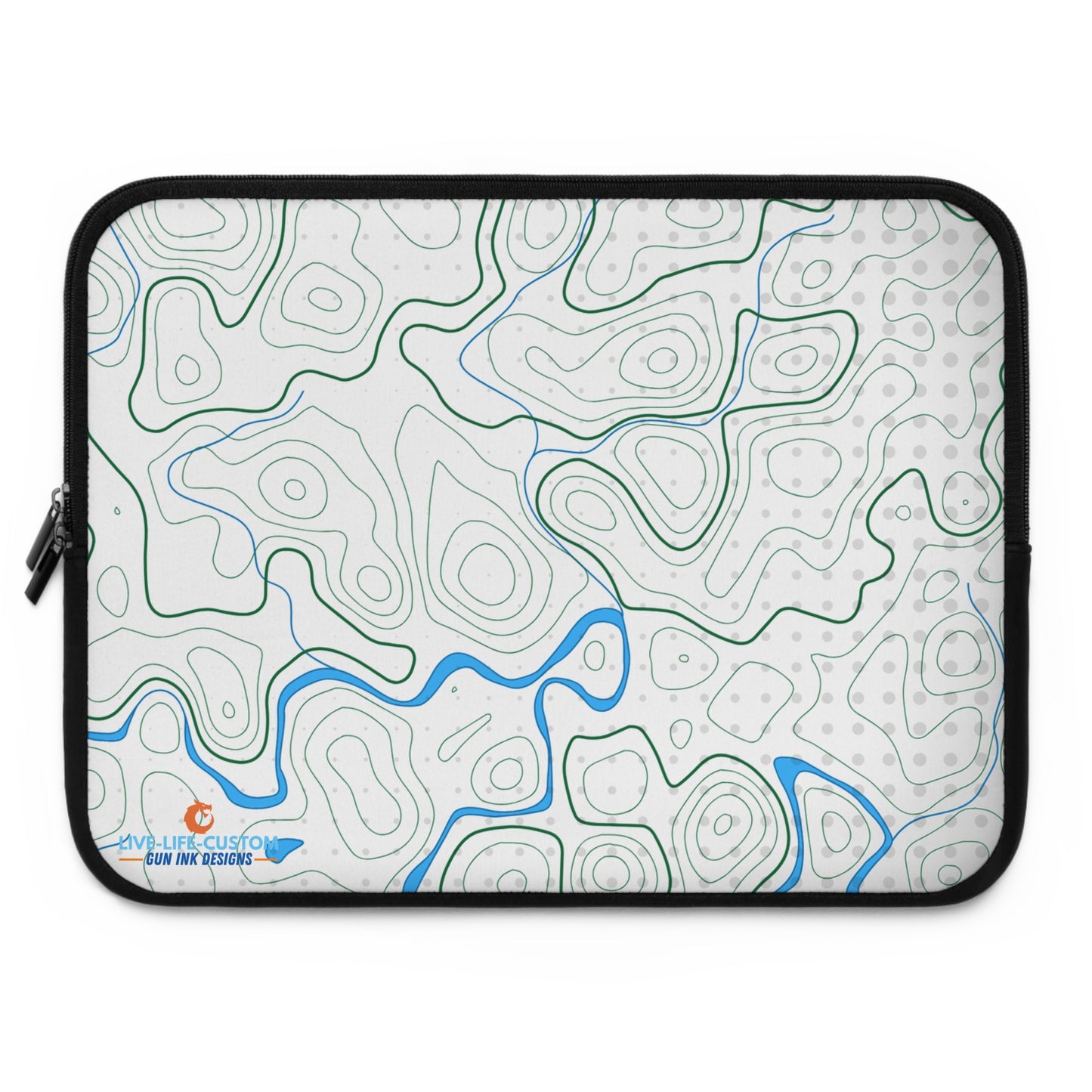Topography Laptop Sleeve | Eco-Friendly Tech Case, Gift for Him/Her, Travel Accessory, Modern Design