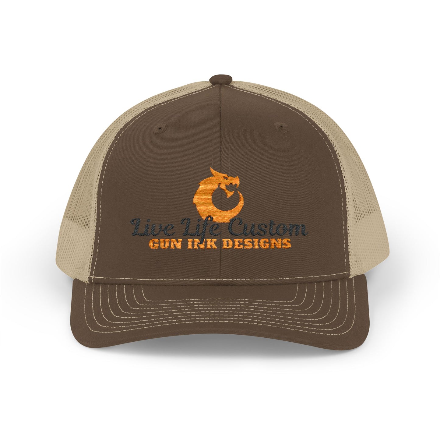 Snapback Trucker Cap - Black and Orange