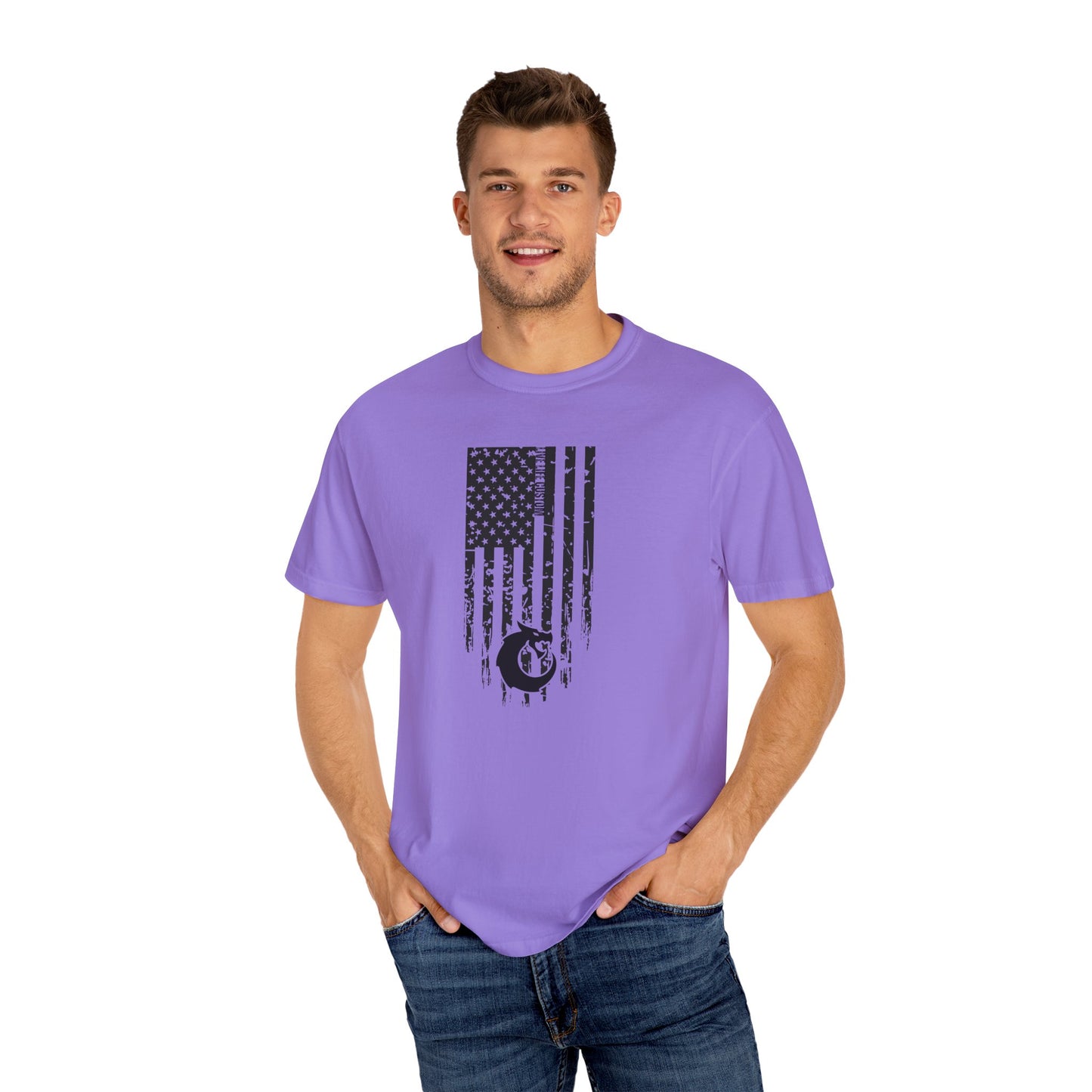 Garment-Dyed T-shirt - Distressed Flag