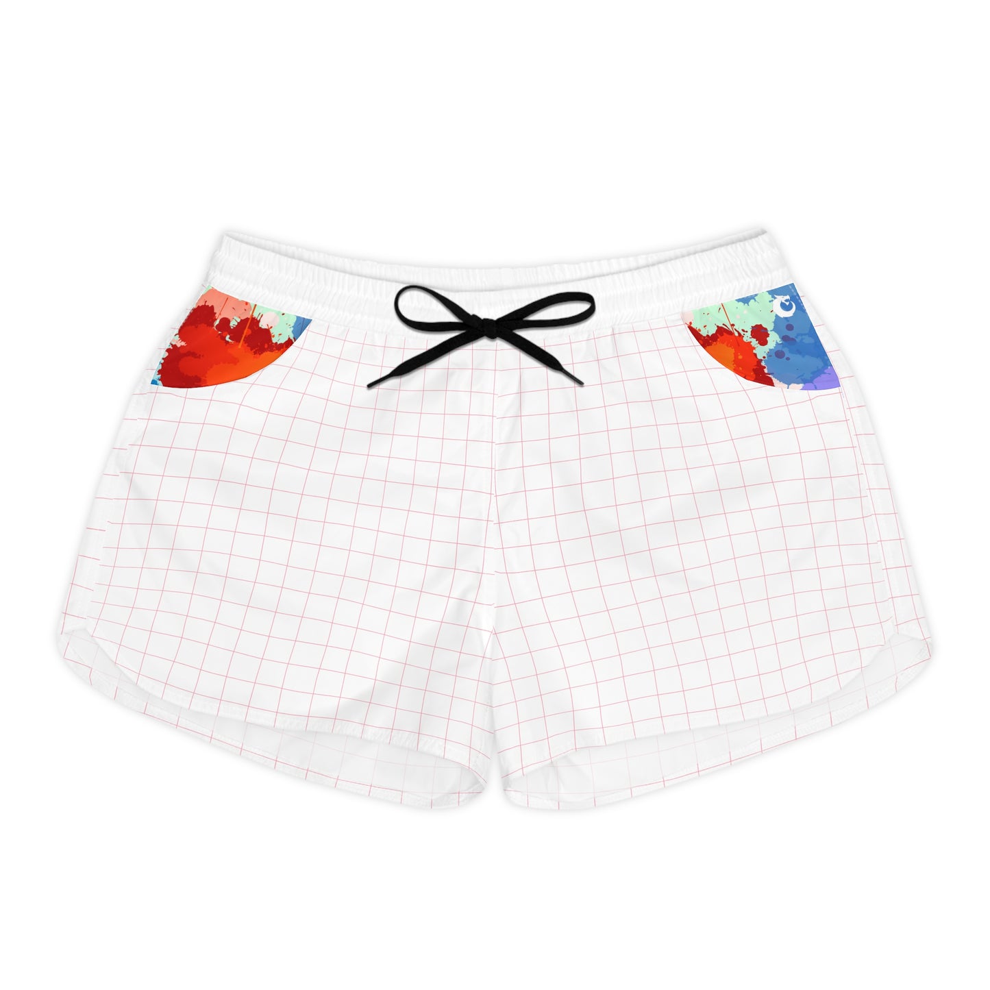 Women's Casual Shorts - Pink Check