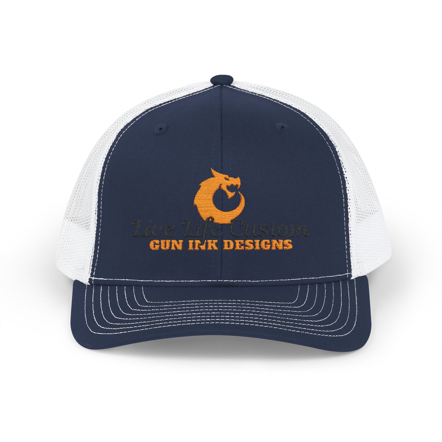 Snapback Trucker Cap - Black and Orange