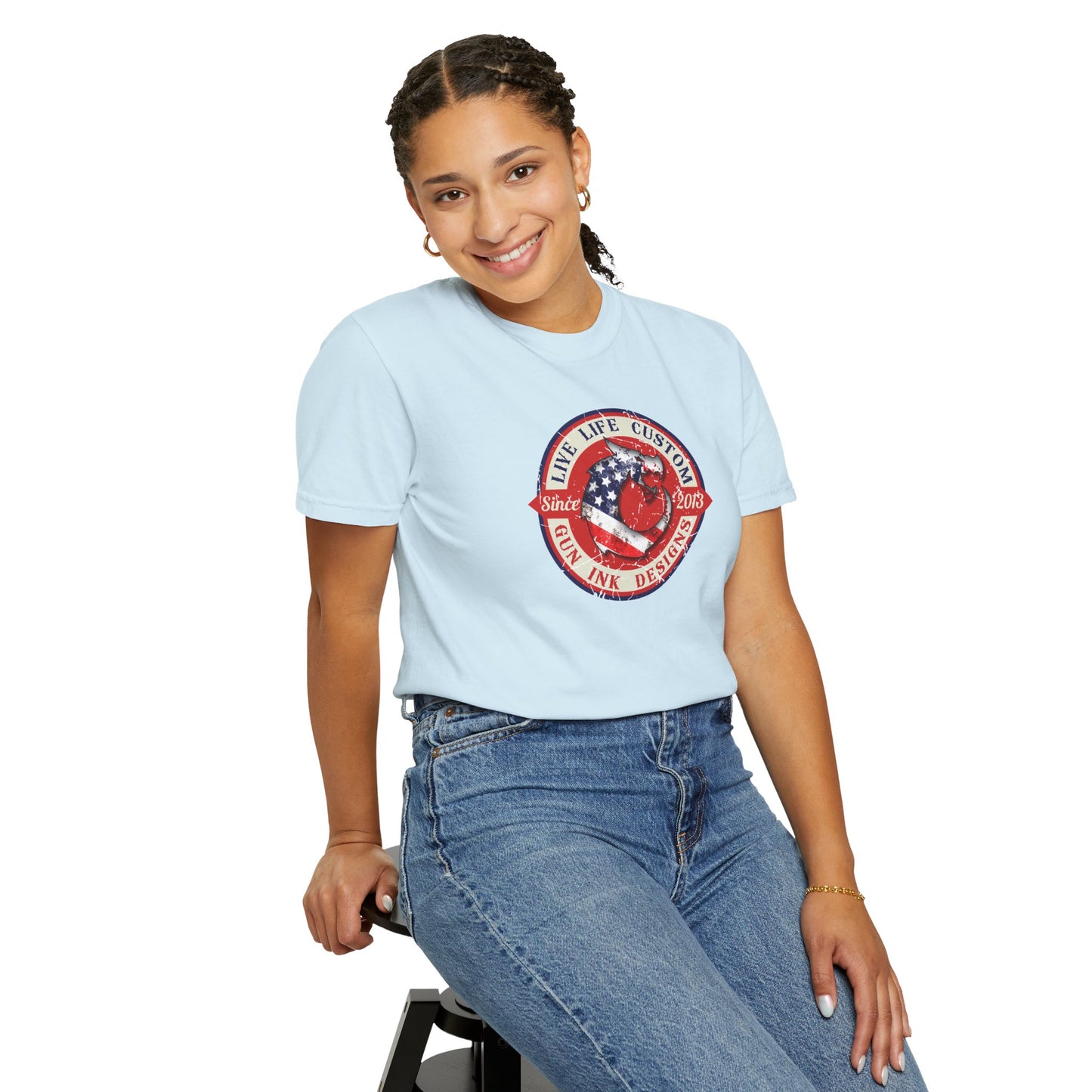 Garment-Dyed T-shirt - LLC Red Circle