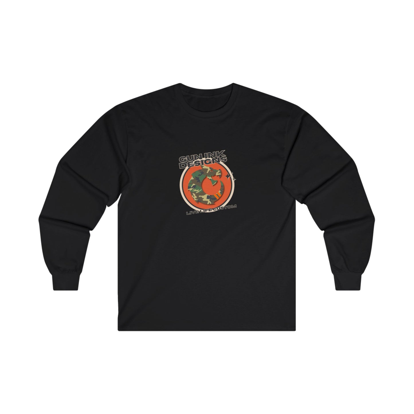 Ultra Cotton Long Sleeve Tee - Orange Circle