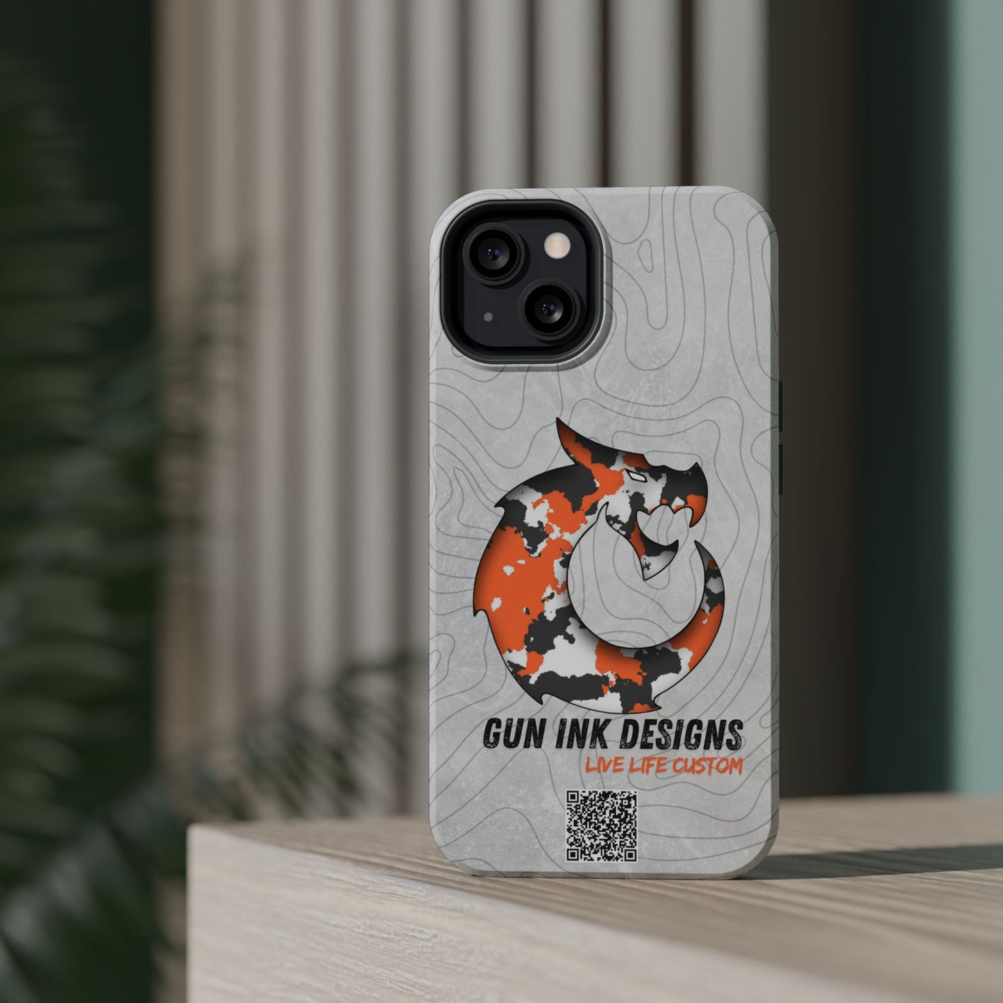 Magnetic Tough Cases - Topo QR code