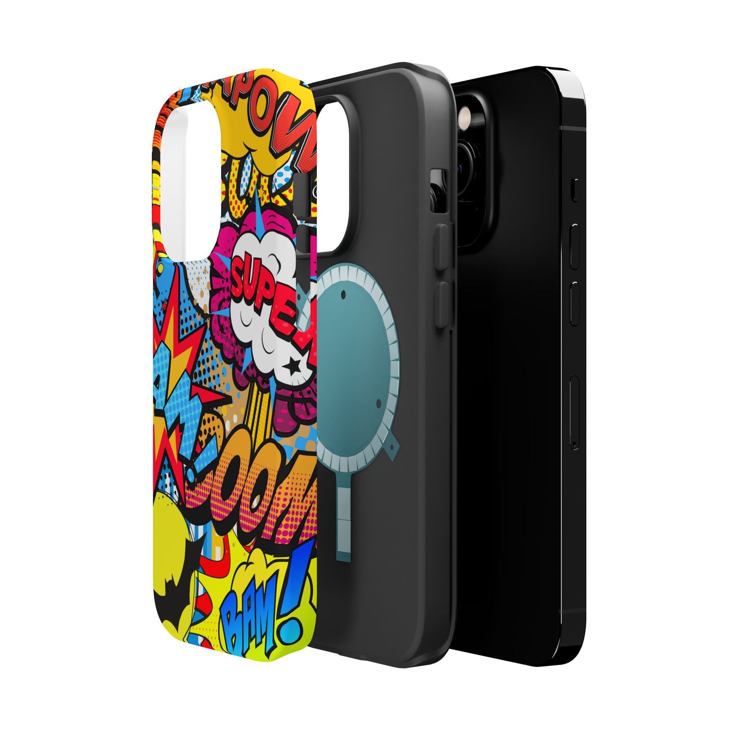 Comic Book Pop Art Phone Case - Magnetic Tough Cases for Superhero Lovers, Fun and Colorful Cell Cover