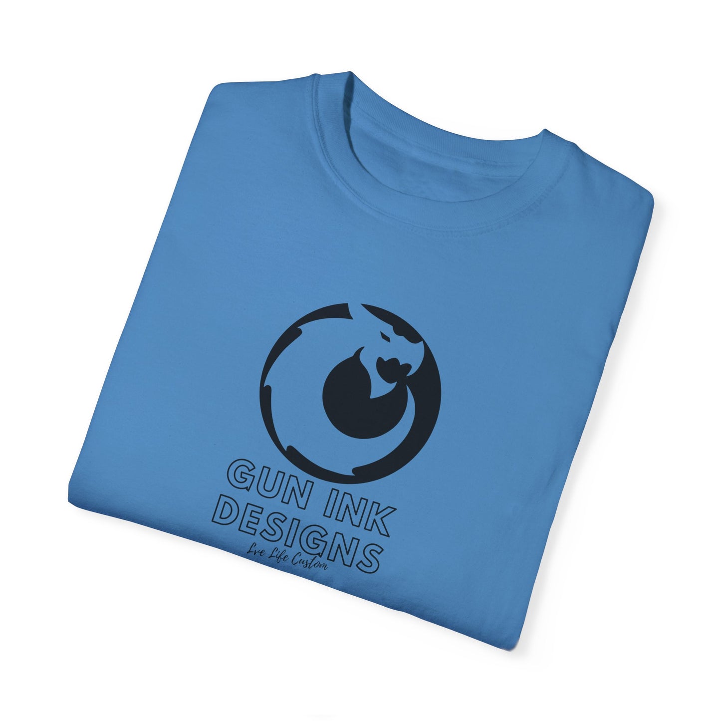 Garment-Dyed T-shirt - Black Circle Dragon
