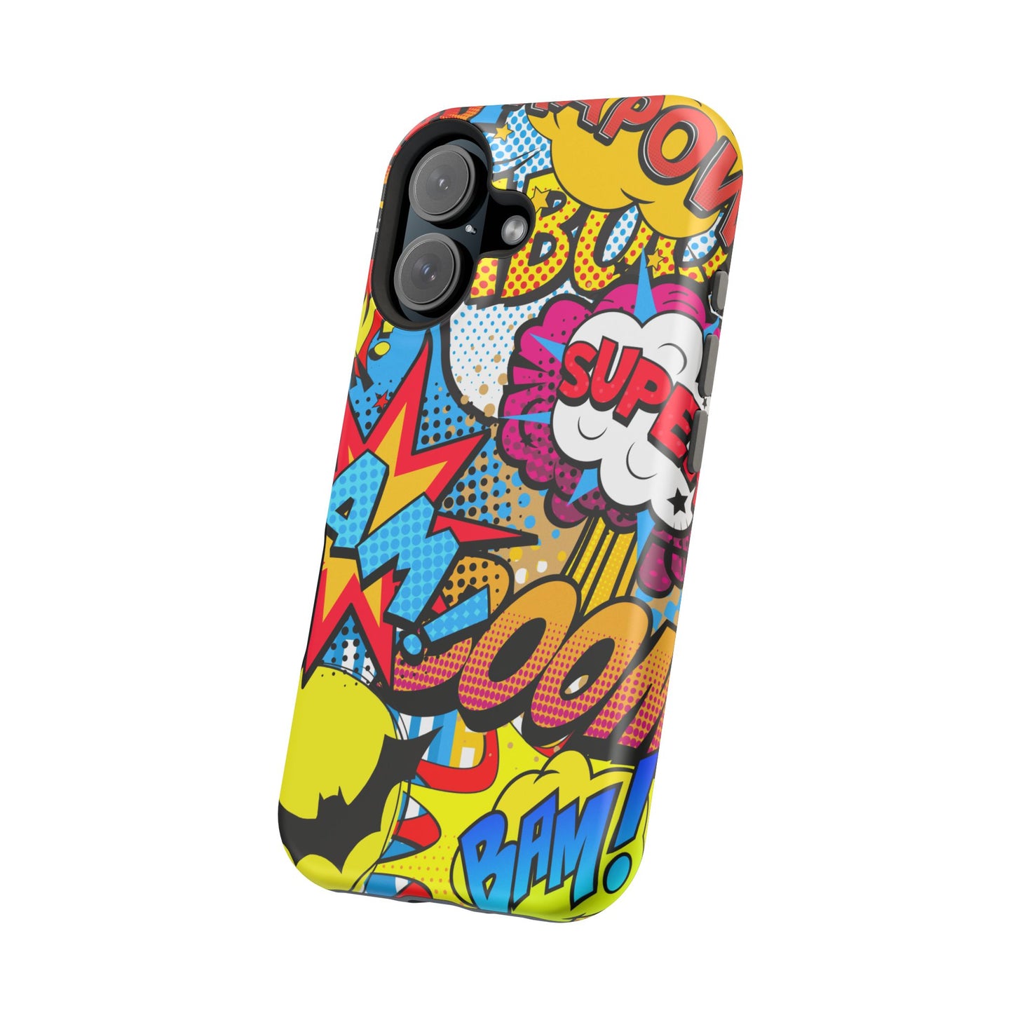 Comic Book Pop Art Phone Case - Magnetic Tough Cases for Superhero Lovers, Fun and Colorful Cell Cover
