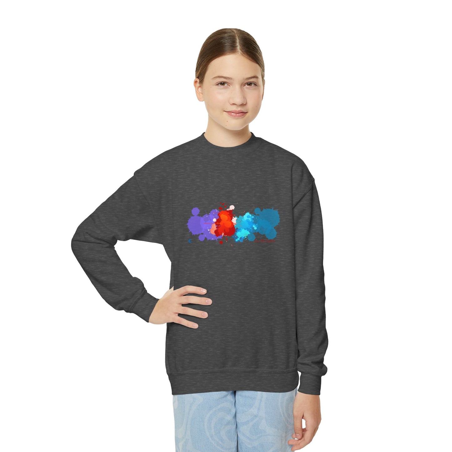 Youth Crewneck Sweatshirt - A Splash of Color
