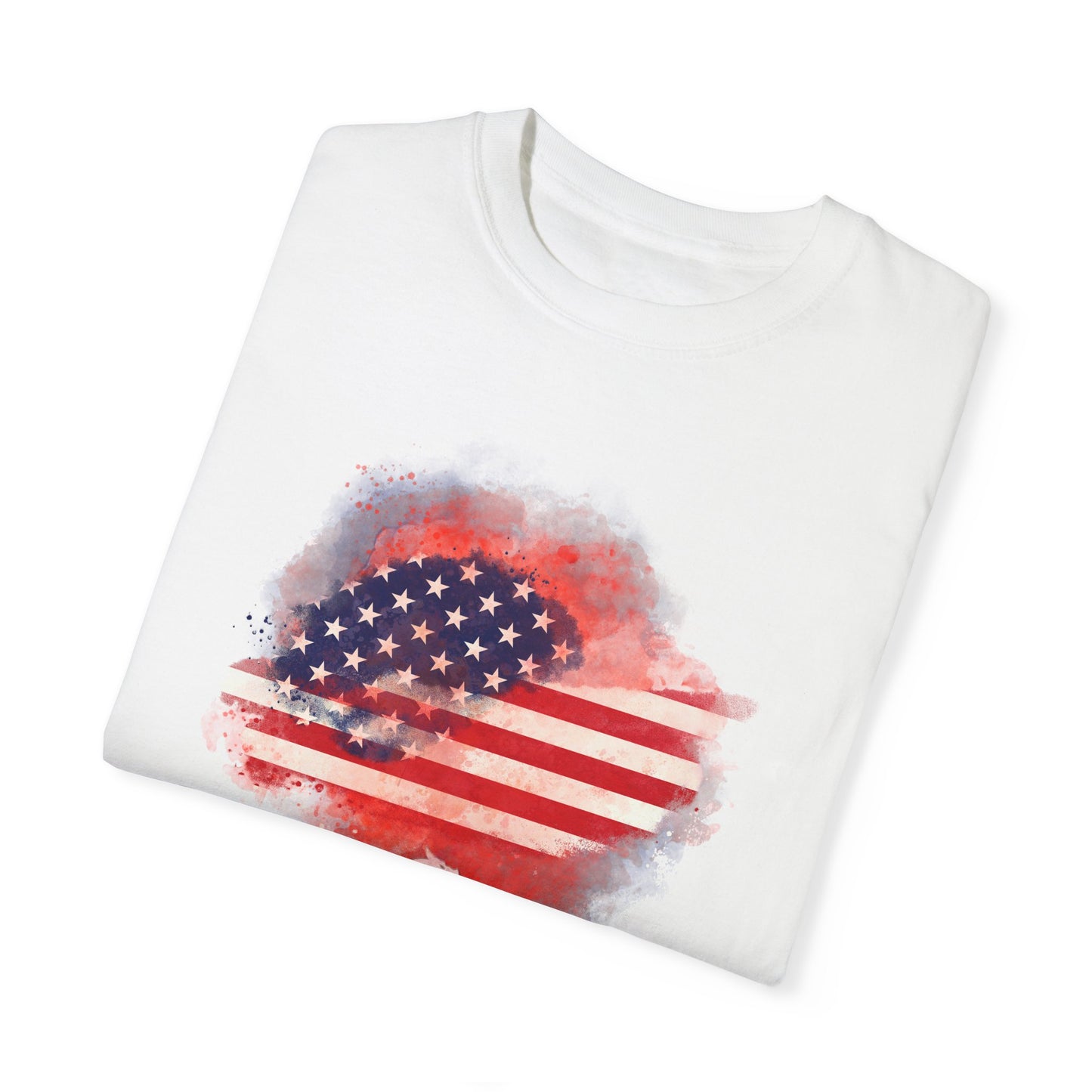 Garment-Dyed T-shirt - Watercolor Flag