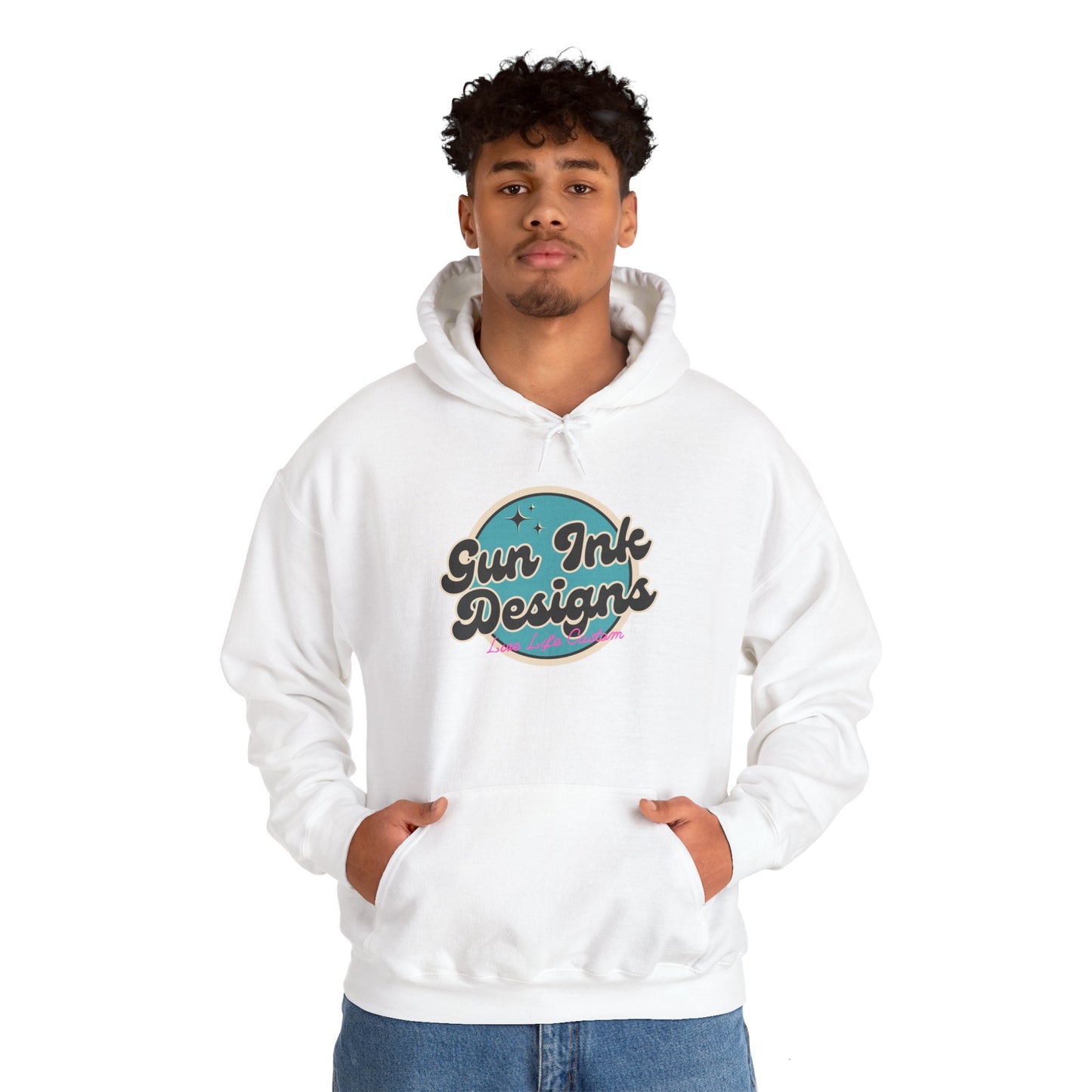 Heavy Blend™ Hooded Sweatshirt - Teal Circle