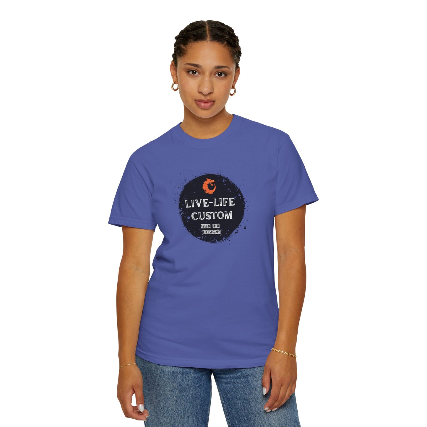 Garment-Dyed T-shirt - Black Circle