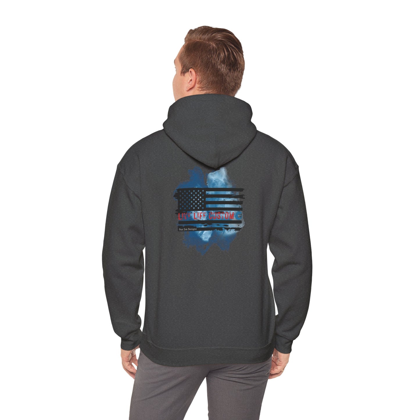 Heavy Blend™ Hooded Sweatshirt - Water Color Flag