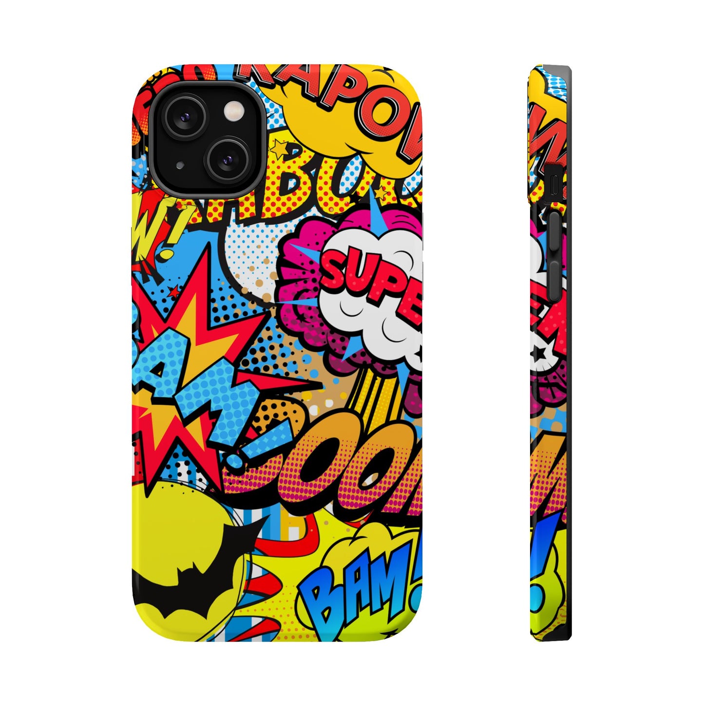 Comic Book Pop Art Phone Case - Magnetic Tough Cases for Superhero Lovers, Fun and Colorful Cell Cover