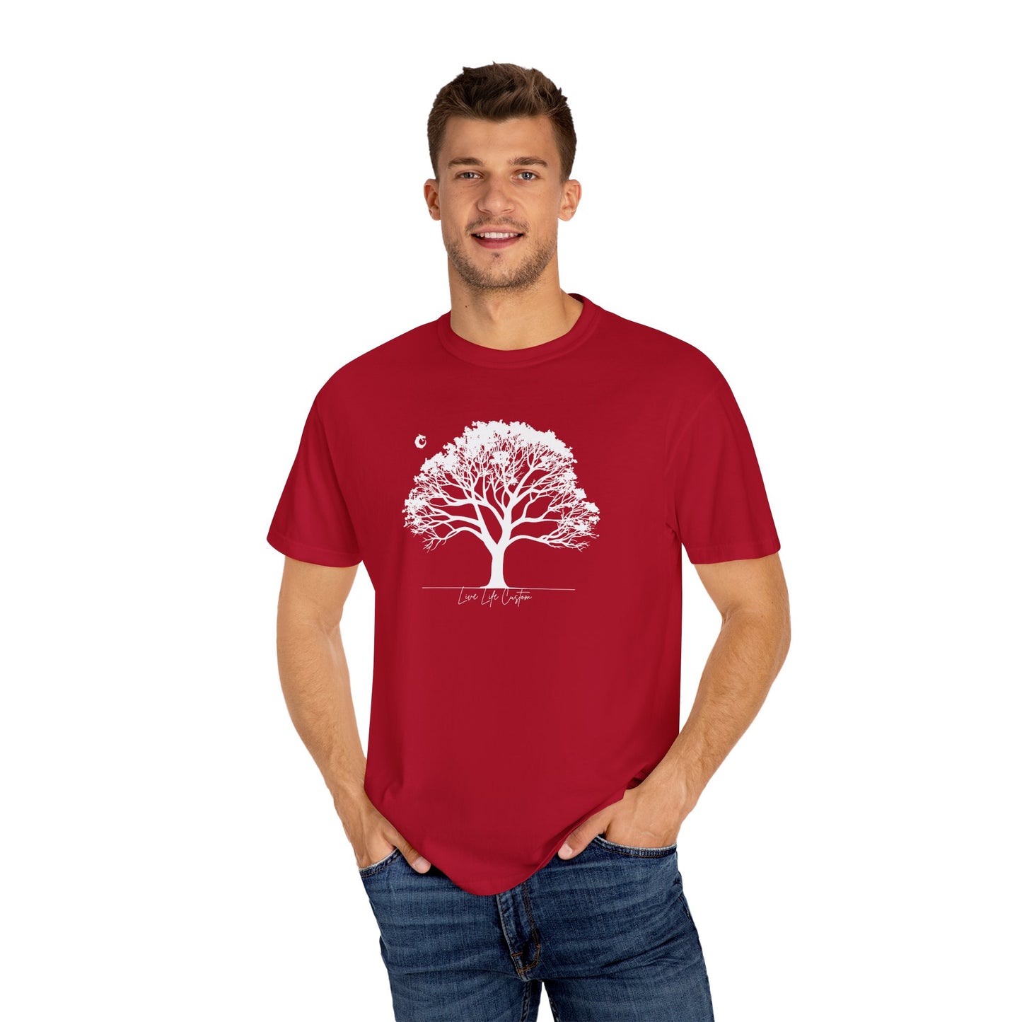 Garment-Dyed T-shirt - White Tree