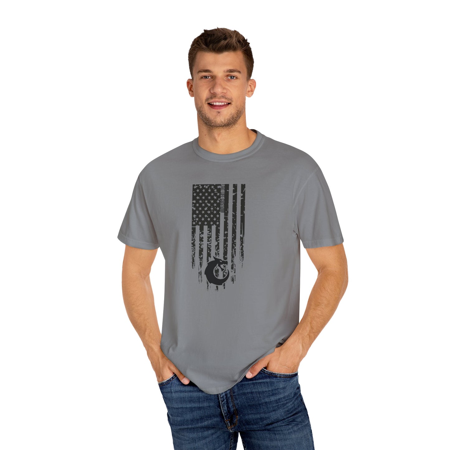Garment-Dyed T-shirt - Distressed Flag