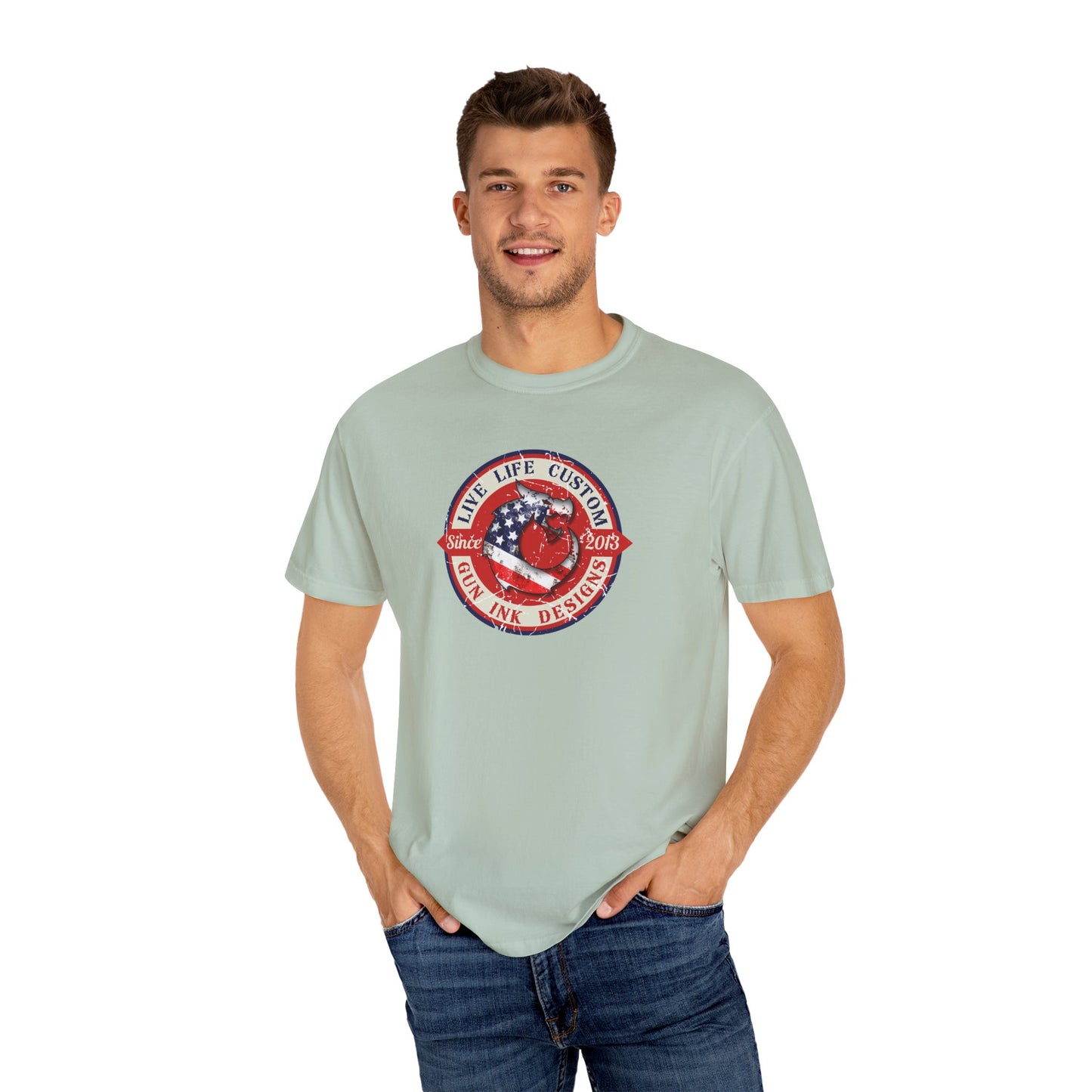 Garment-Dyed T-shirt - LLC Red Circle