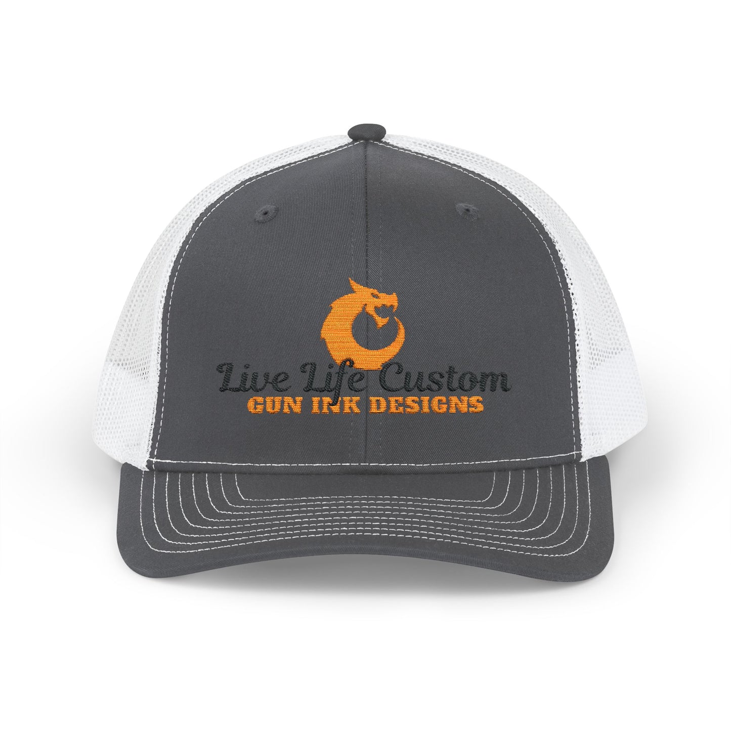 Snapback Trucker Cap - Black and Orange
