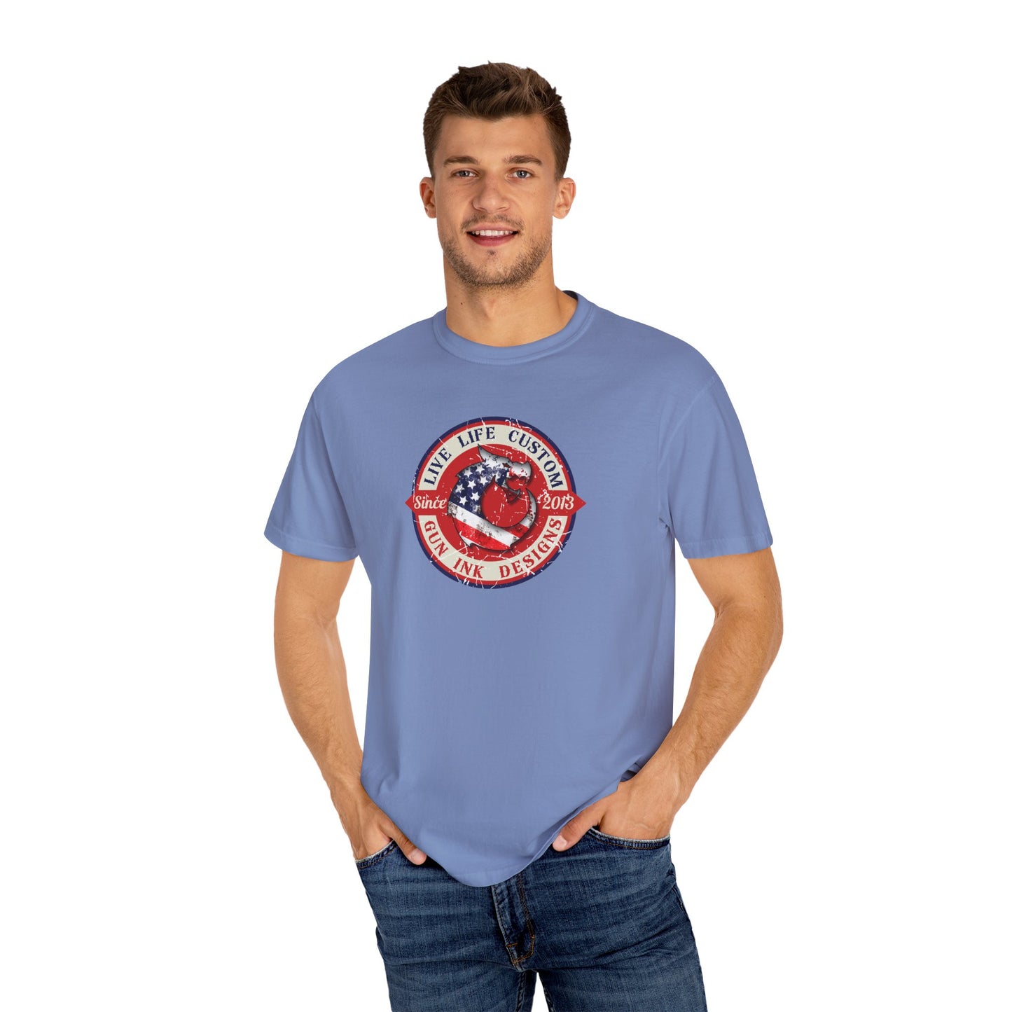 Garment-Dyed T-shirt - LLC Red Circle
