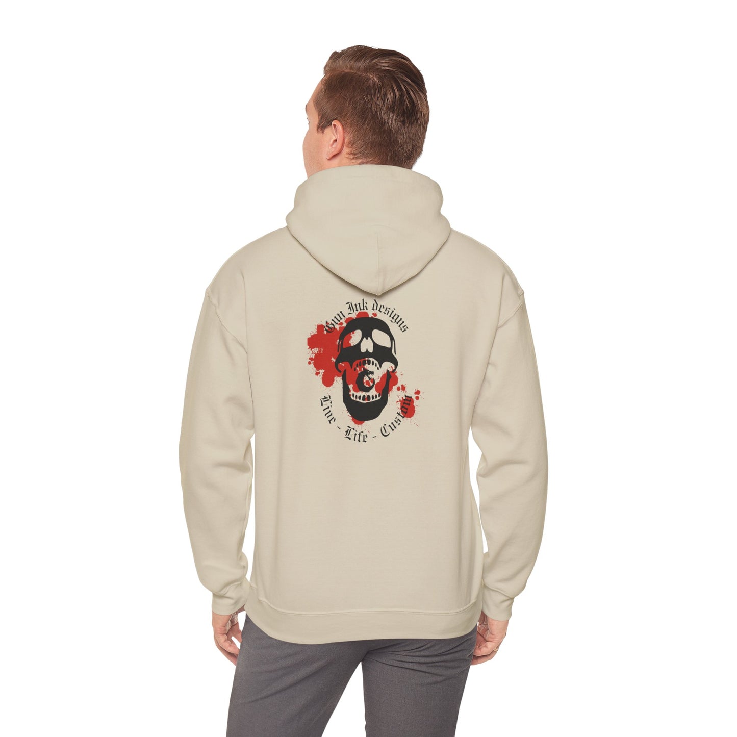 Heavy Blend™ Hooded Sweatshirt - GID Skull