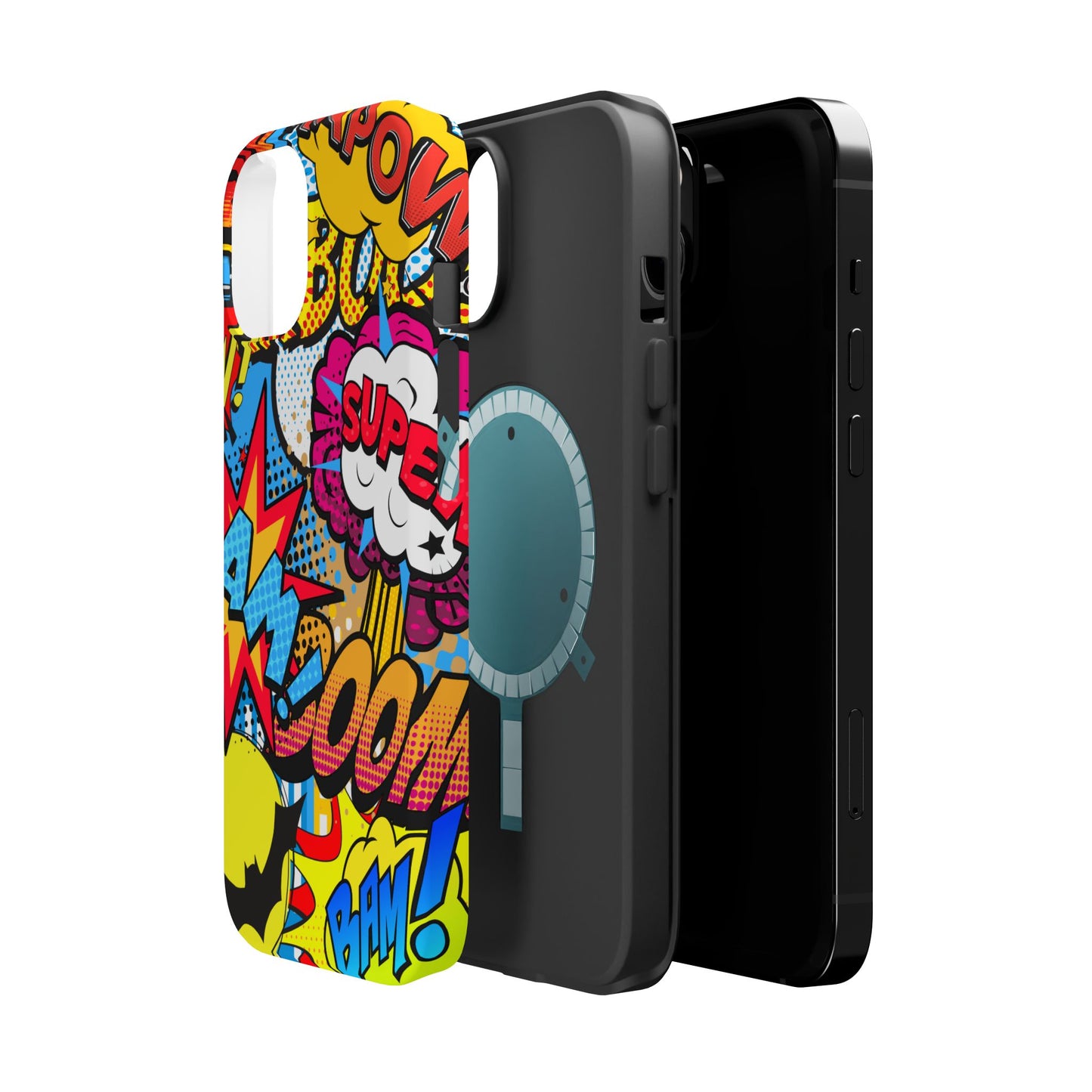 Comic Book Pop Art Phone Case - Magnetic Tough Cases for Superhero Lovers, Fun and Colorful Cell Cover