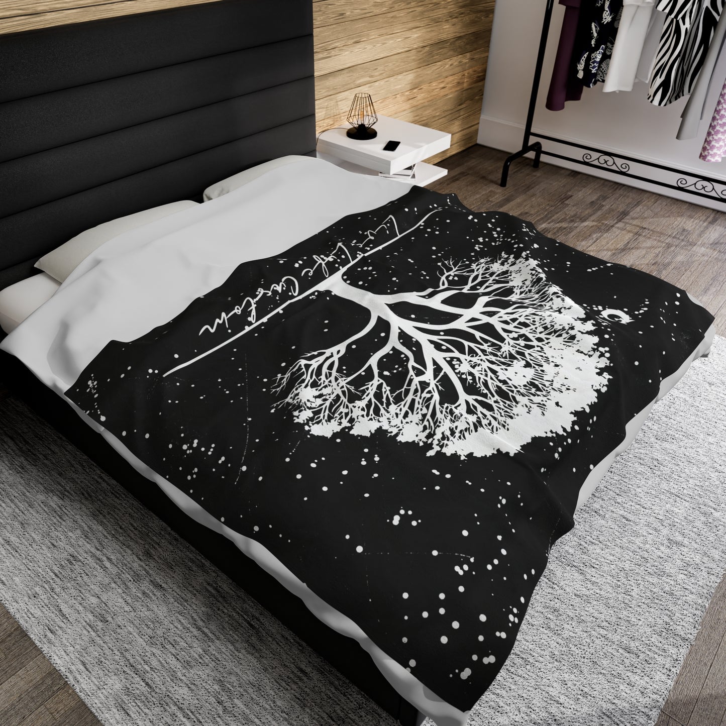 Velveteen Plush Blanket - The White Tree