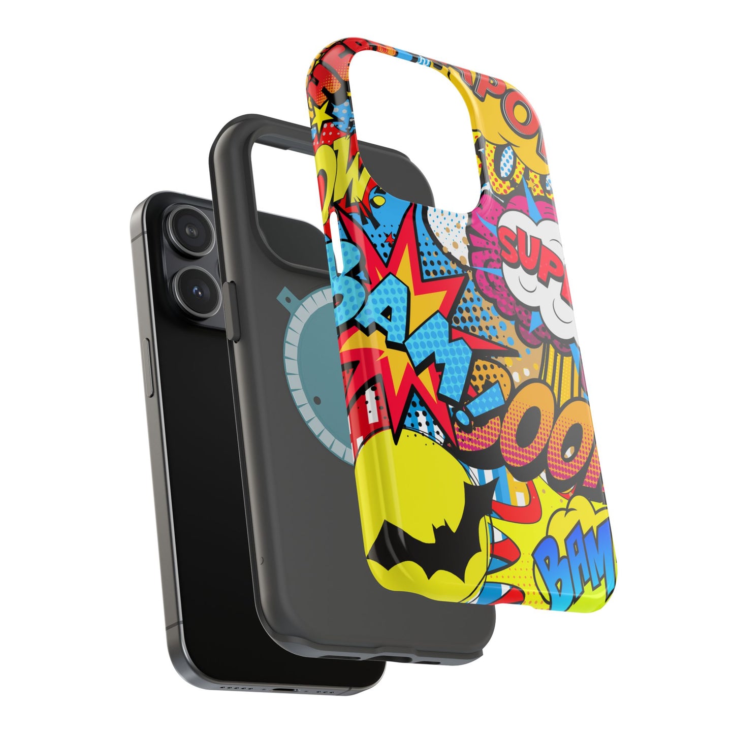 Comic Book Pop Art Phone Case - Magnetic Tough Cases for Superhero Lovers, Fun and Colorful Cell Cover