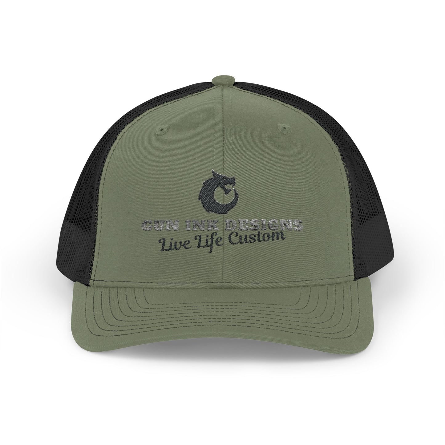 Snapback Trucker Cap - Black and Gray Logo