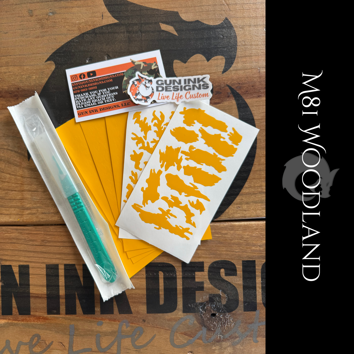 Vinyl Stencils - M81 Woodland style